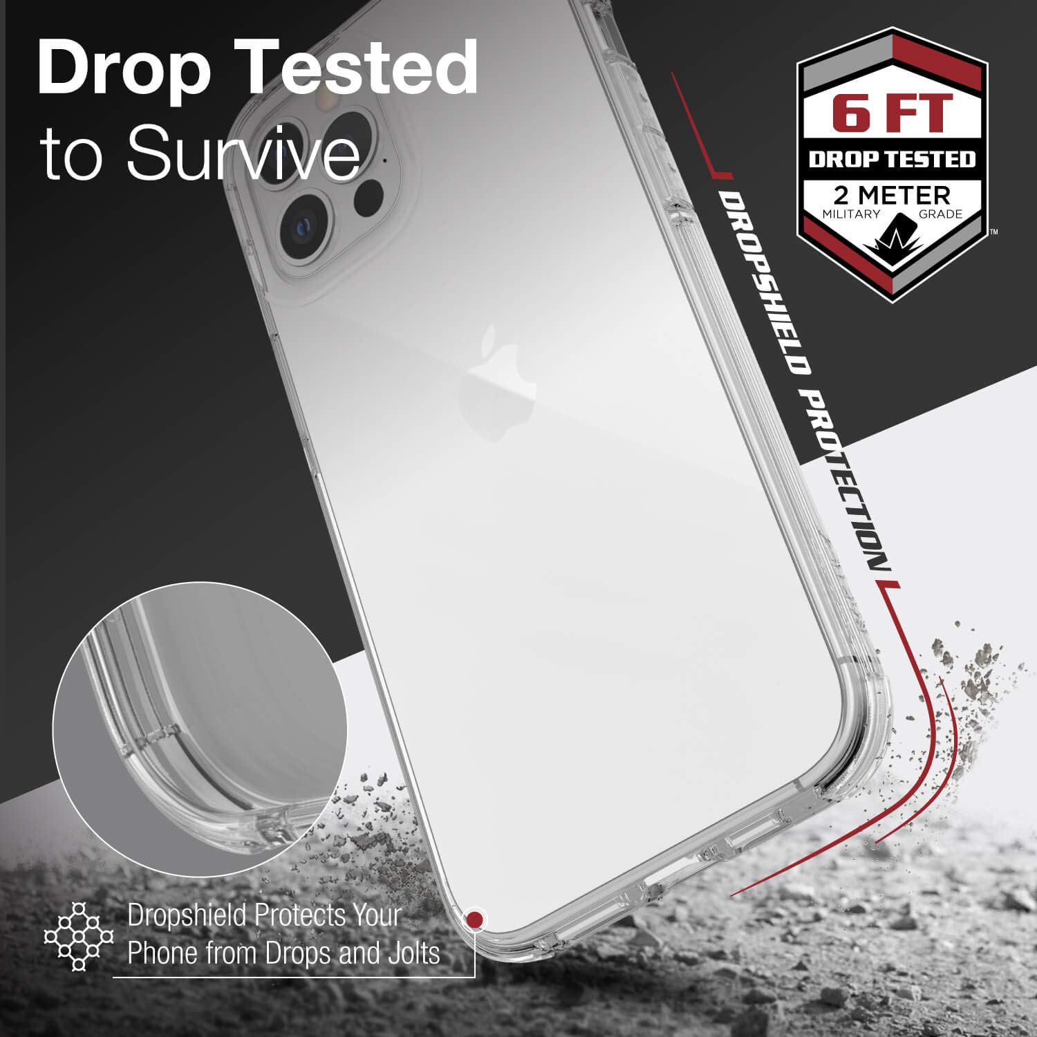Raptic Clear Case for iPhone 12 Pro Max - Anti-Yellowing Slim Protective Cover with Shock Absorption & Scratch Resistance - Perfect for Everyday Use, Travel, and Outdoor Activities