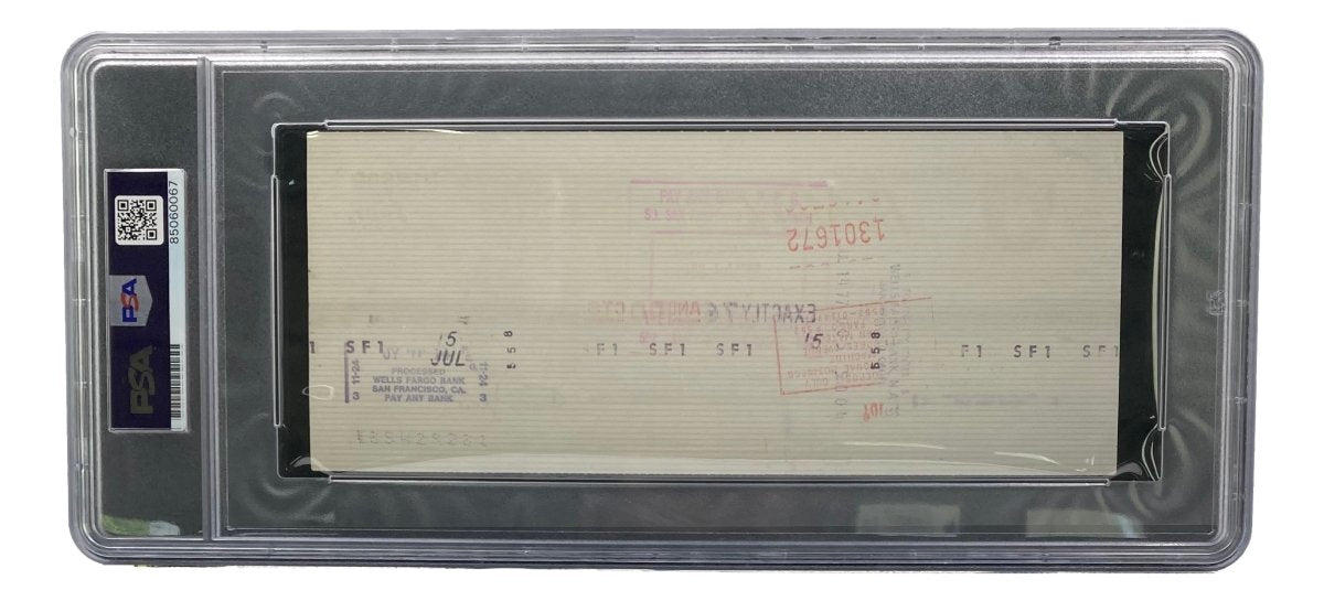 Authentic Al Davis Signed Oakland Raiders Bank Check #13509 PSA/DNA Gem MT 10 - Perfect for NFL Memorabilia Collectors & Raiders Fans Display