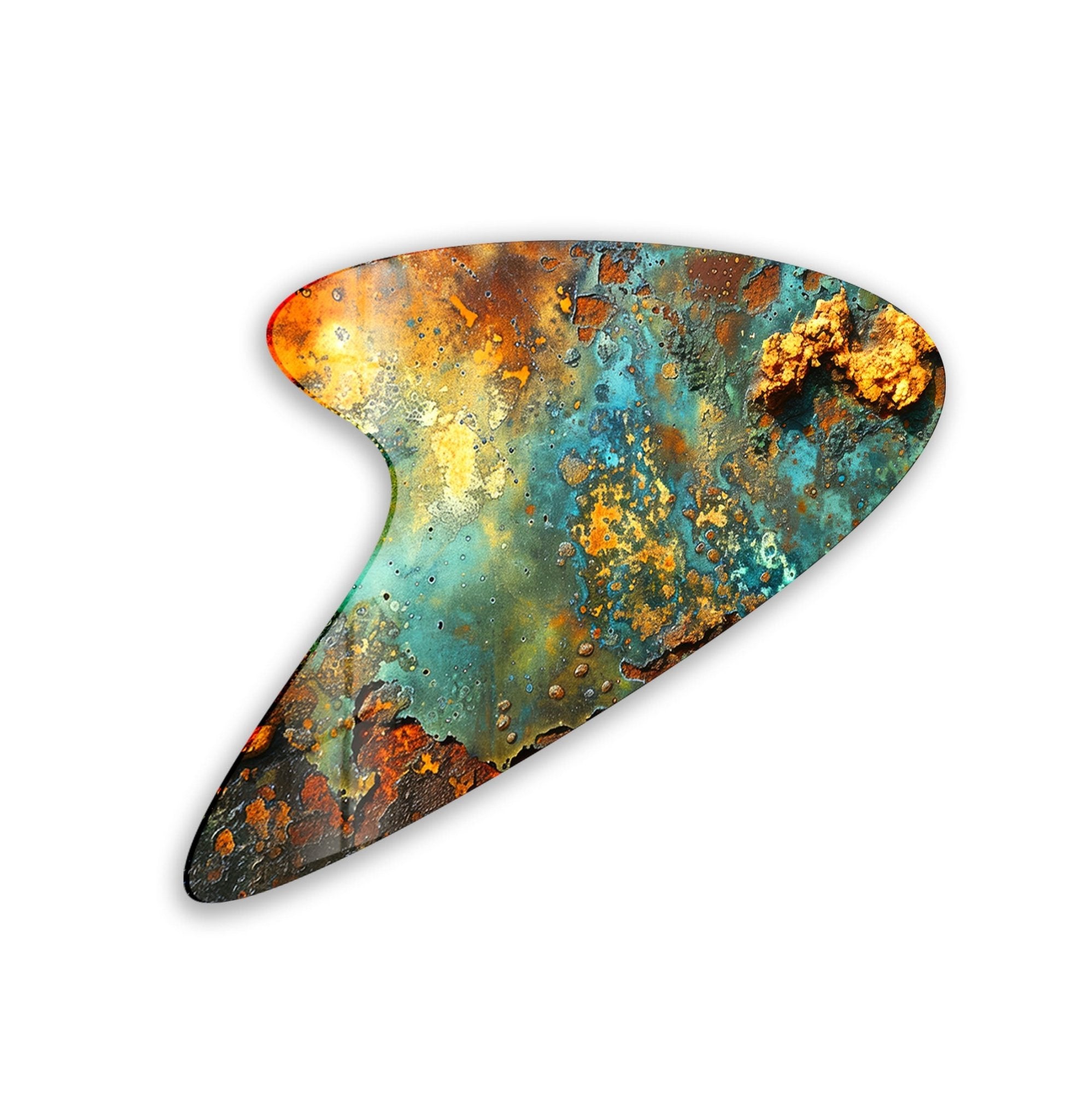Abstract Green Print Irregular Glass Wall Art - Modern Home Decor for Living Room, Bedroom & Office - Unique Handmade Glass Artwork for Stylish Interior Design