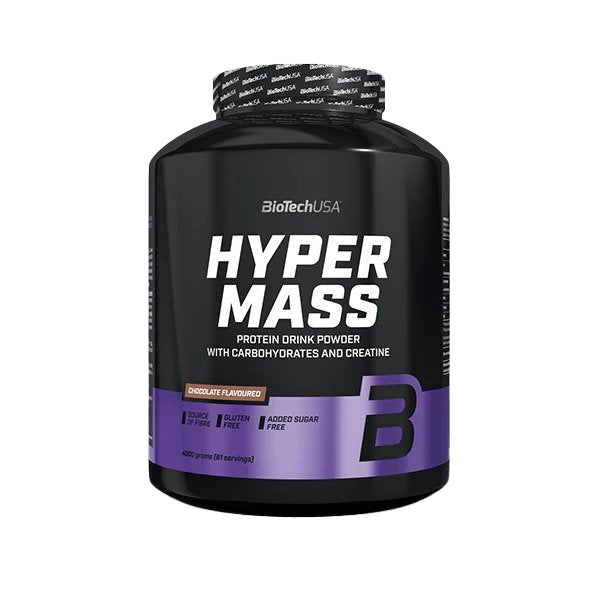BioTechUSA Hyper Mass Gainer Protein Powder - Salted Caramel Flavor 4000g (8.8 lbs) for Muscle Growth & Weight Gain - Post Workout Recovery Shake for Bodybuilders & Athletes