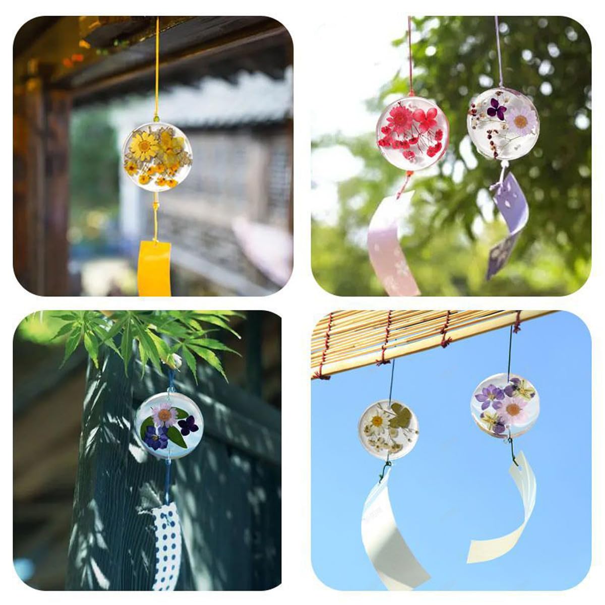 12-Cavity Deep Round Epoxy Resin Silicone Mold Set for DIY Crafting - Perfect for Making Wind Chimes, Keychains, Coasters & Jewelry (Circle Shape, Reusable, Non-Stick)