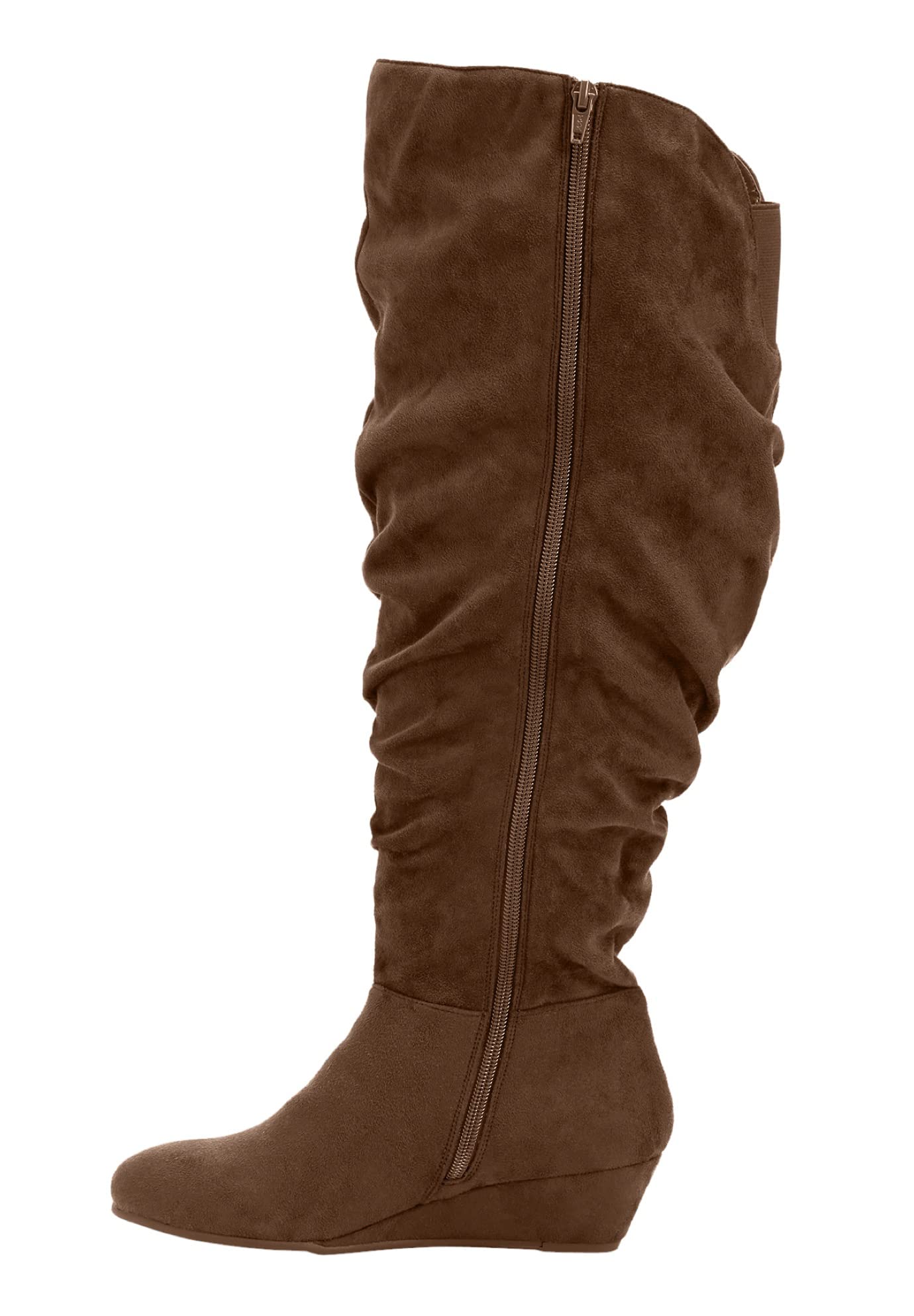 Comfortview Women's Wide Width The Tamara Wide Calf Boots - Stylish & Comfortable Knee-High Boots for Wide Calves | Perfect for Work, Casual Wear & Winter Outfits