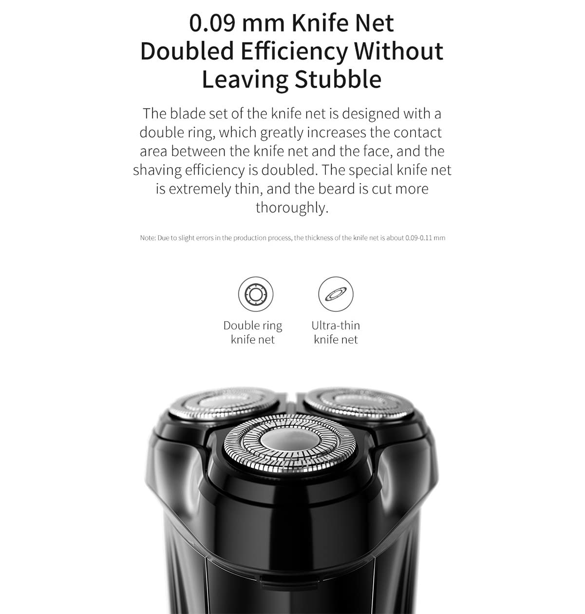 Electric Head Shaver for Bald Men - Rechargeable Triple Blade Razor with IPX7 Waterproof Design, Wet/Dry Washable Beard Trimmer - Perfect for Travel, Gym & Daily Shaving Routine