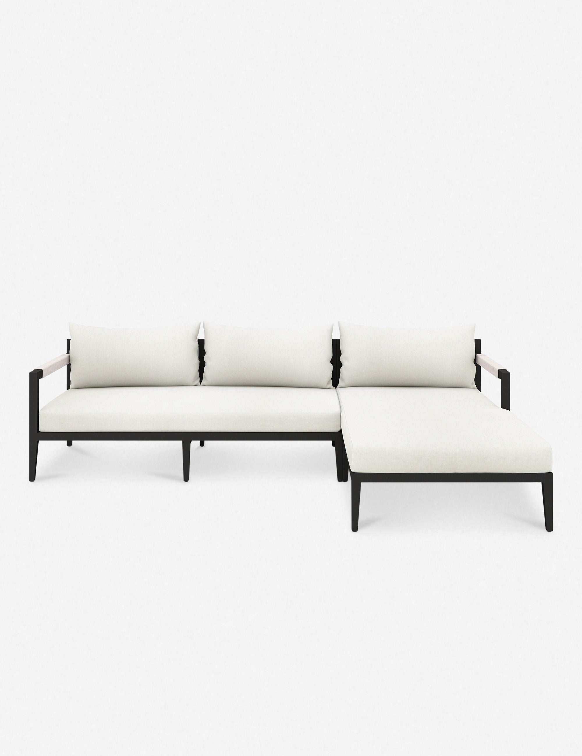 Cadenza Indoor Outdoor Metal Sectional Sofa Set - Modern Patio Furniture for Living Room, Garden & Backyard - Weather-Resistant Comfortable Lounge Seating