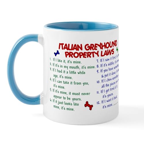 White/Blue Inside - Italian Greyhound Property Laws 2 Mug