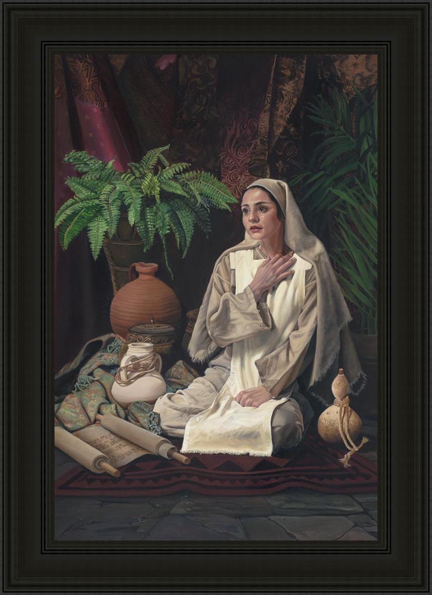 Behold Thy Handmaiden - Elegant Christian Home Decor for Prayer & Meditation | Perfect for Church Altars, Home Worship Spaces & Gift Giving