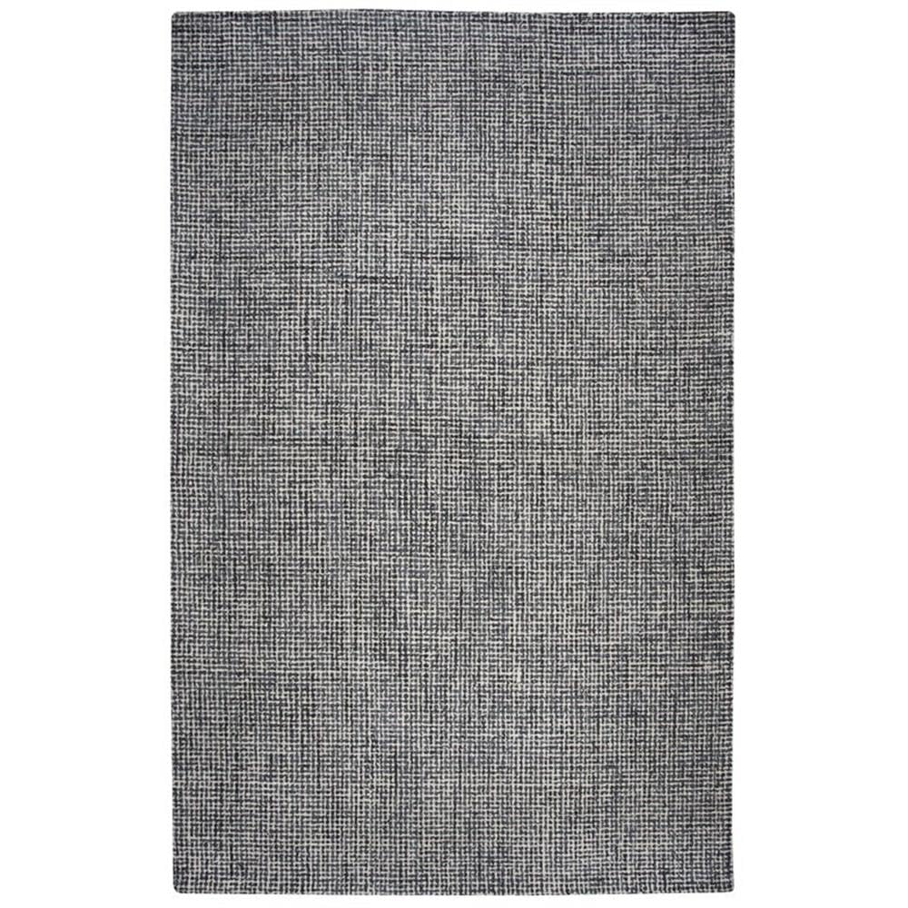 Alora Decor London 8' x 10' Hand-Tufted Tweed Area Rug in Black, Gray, Rust & Blue - Perfect for Living Room, Bedroom or Office Decor