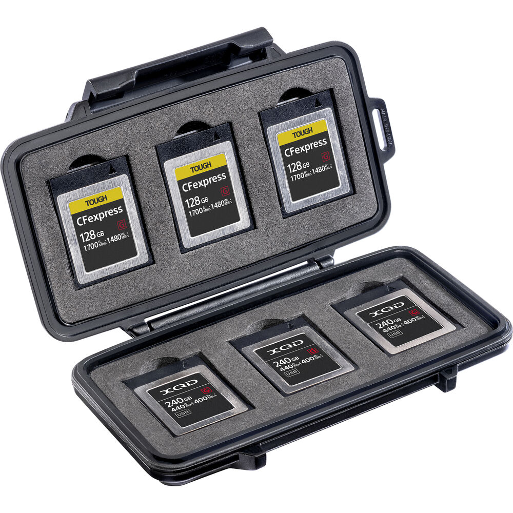 Pelican 0965 Waterproof Memory Card Case - Secure Storage for XQD & CFexpress Cards - Perfect for Travel, Photography & Outdoor Adventures