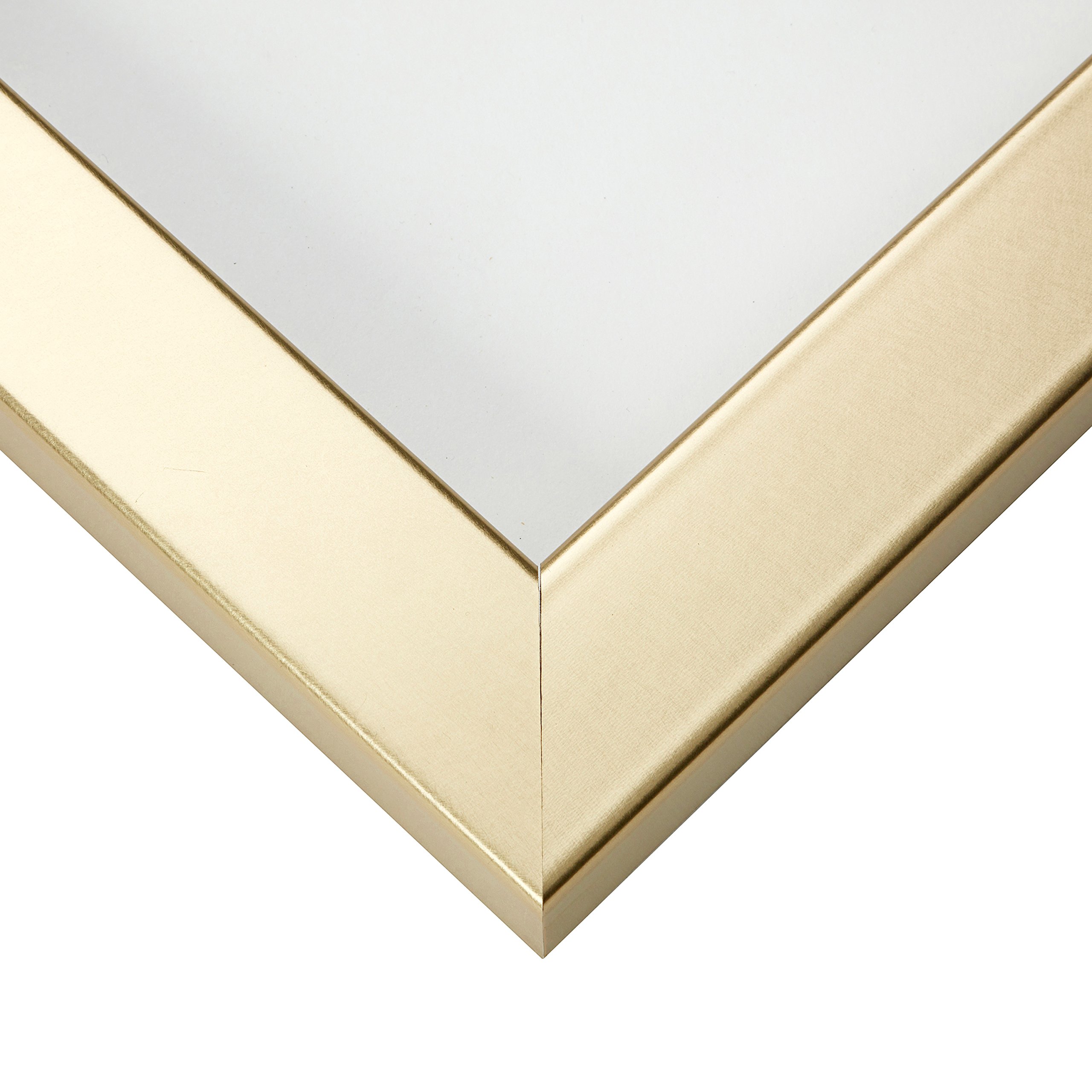 Craig Frames Bauhaus 125 - 4x10 Inch Brushed Gold Picture Frame for Wall Art & Photos
