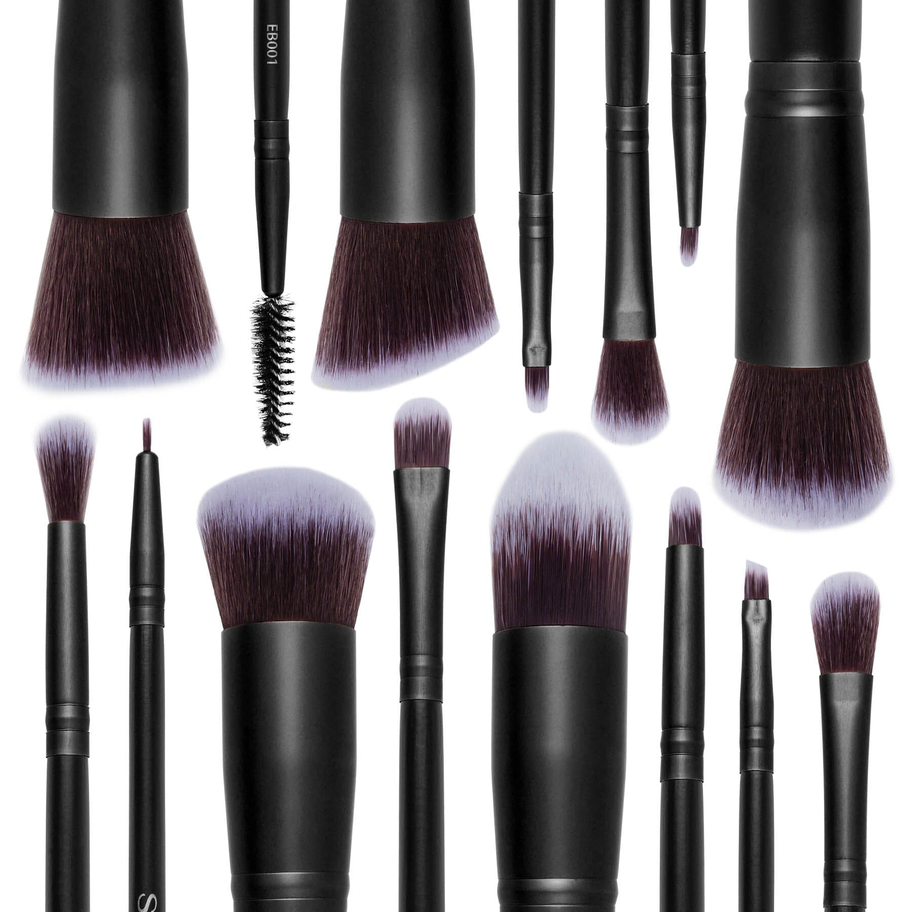 Bombshell 14 Piece Makeup Brush Set - Professional Cosmetic Brush Kit for Foundation, Blending, Eyeshadow & Contouring - Perfect for Makeup Artists & Beauty Enthusiasts
