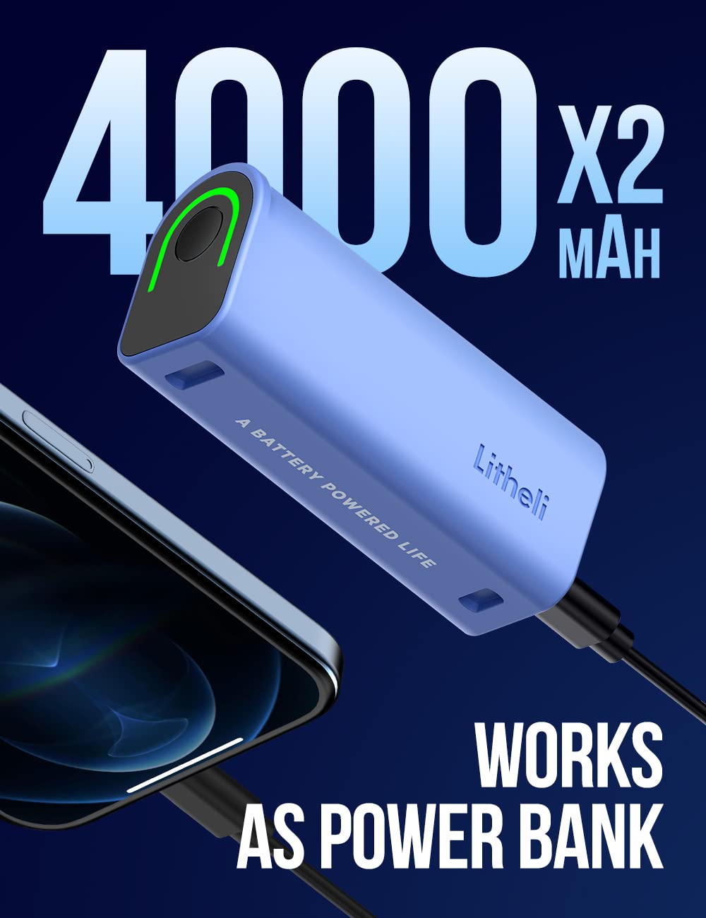 LiTHELi Cordless Vacuum Mop Cleaner - 2-in-1 Hard Floor Stick Vacuum & Wet Dry Mop with 2 Disposable Dust Boxes, 14 Pads & 4000mAh Batteries - Perfect for Hardwood, Tile & Laminate Floors Cleaning