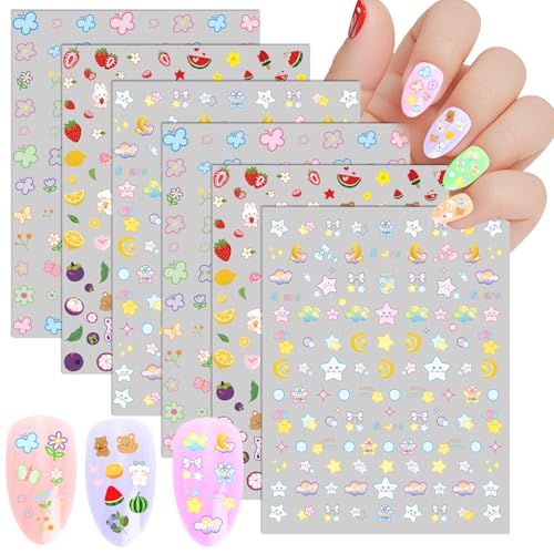 6pcs Butterfly Star