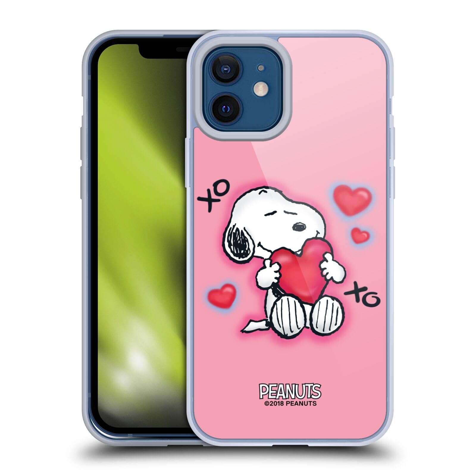 Officially Licensed Peanuts XOXO Snoopy Boardwalk Airbrush Soft Gel Case for Apple iPhone 12 & iPhone 12 Pro - Cute Cartoon Phone Cover for Daily Use, School, Work & Travel Protection