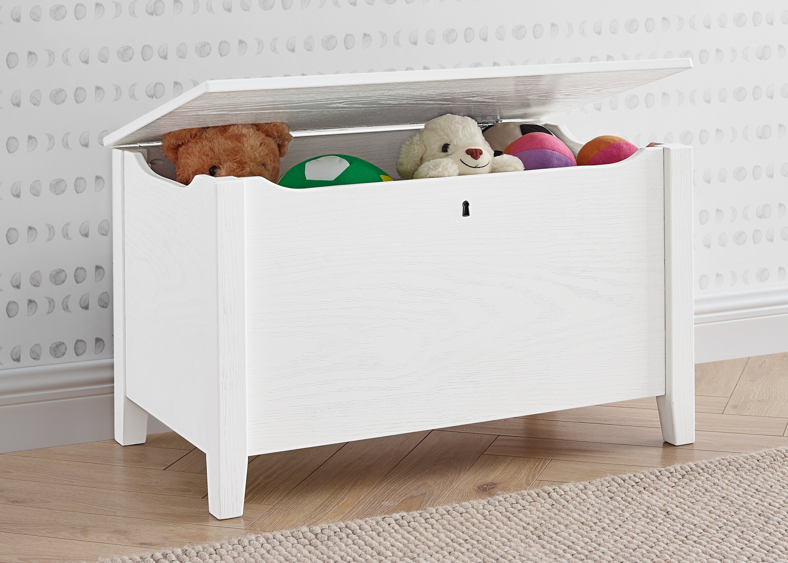 Rustic Farmhouse Toy Storage Box - Wooden Kids Toy Organizer for Nursery, Playroom & Bedroom - Perfect for Storing Toys, Books & Games