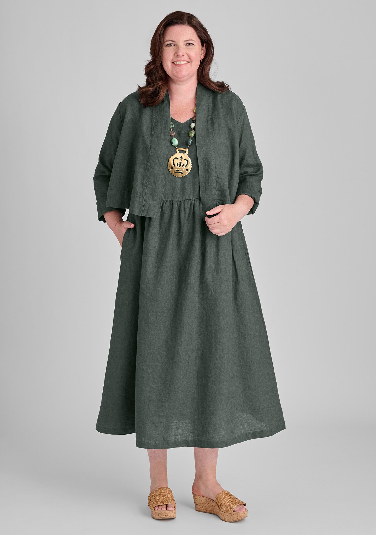 Stylish Cropped Linen Cardigan for Women - Lightweight Summer Cover-Up for Beach, Office & Casual Outfits