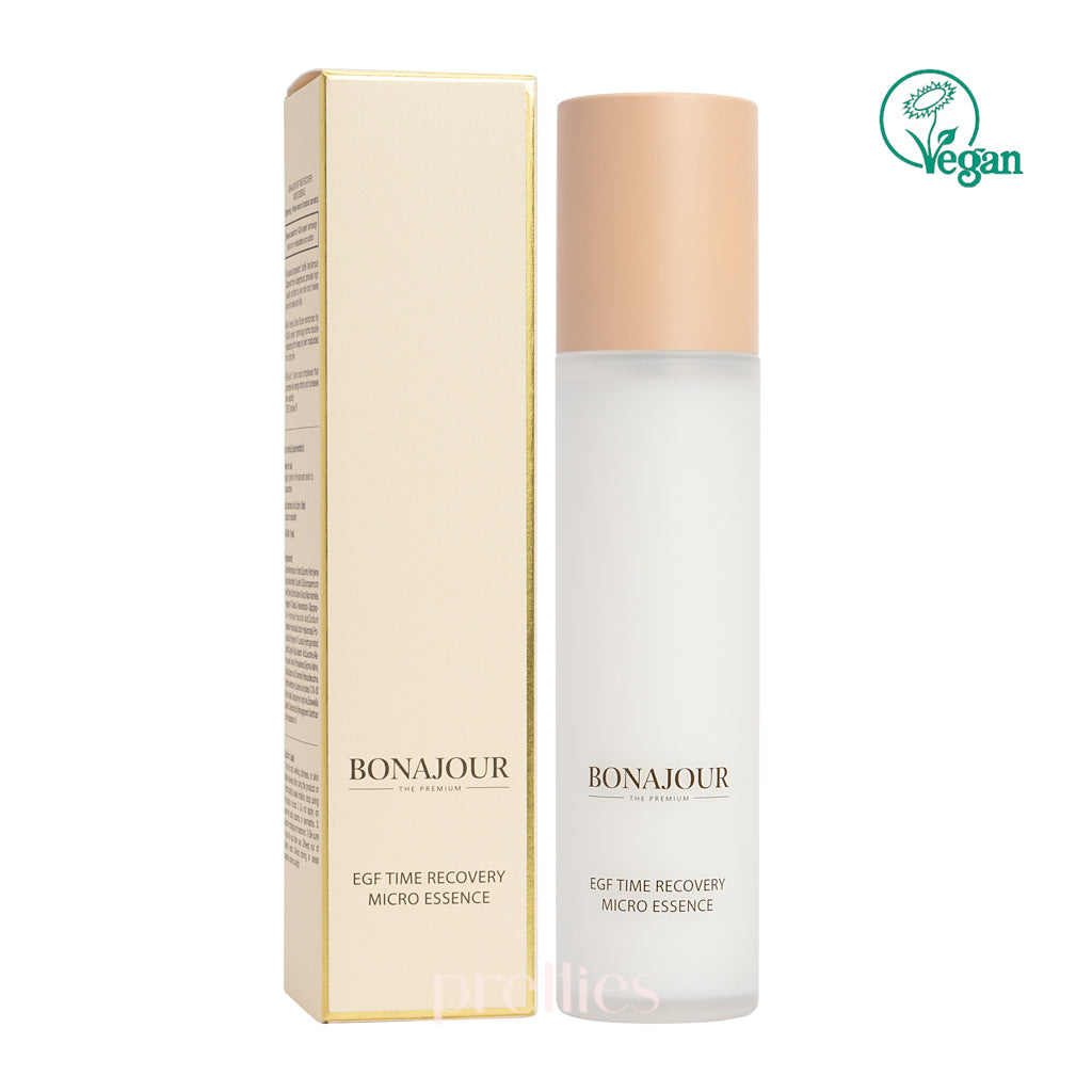 Bonajour EGF Time Recovery Micro Essence 130ml - Anti-Aging Facial Serum for Wrinkles & Fine Lines | Perfect for Nighttime Skincare Routine & Daily Hydration