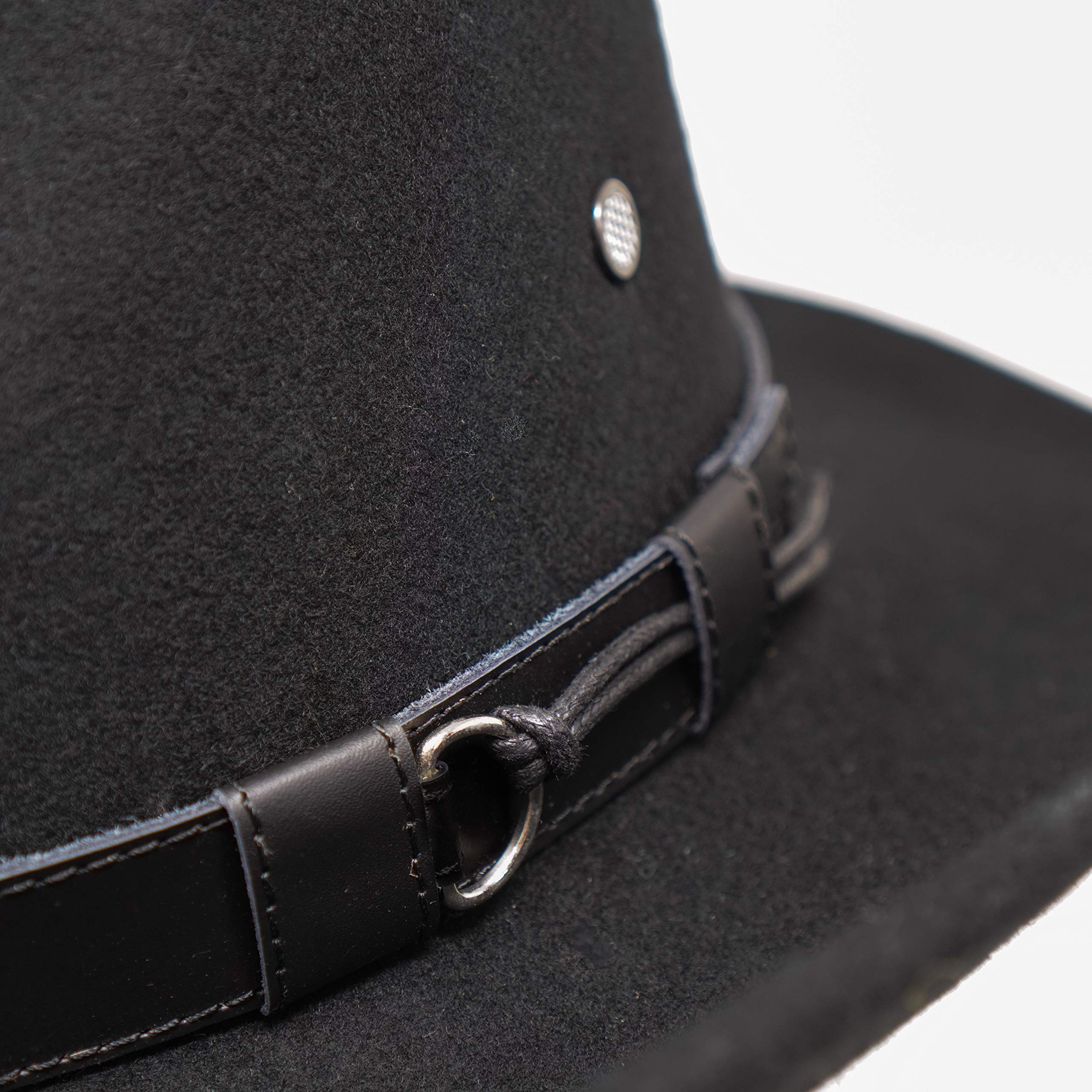 Borges & Scott Forester Western Style Wool Felt Hat - Water Resistant Cowboy Hat with Mouldable Wire Brim - Perfect for Outdoor Adventures, Rodeo Events & Western Fashion