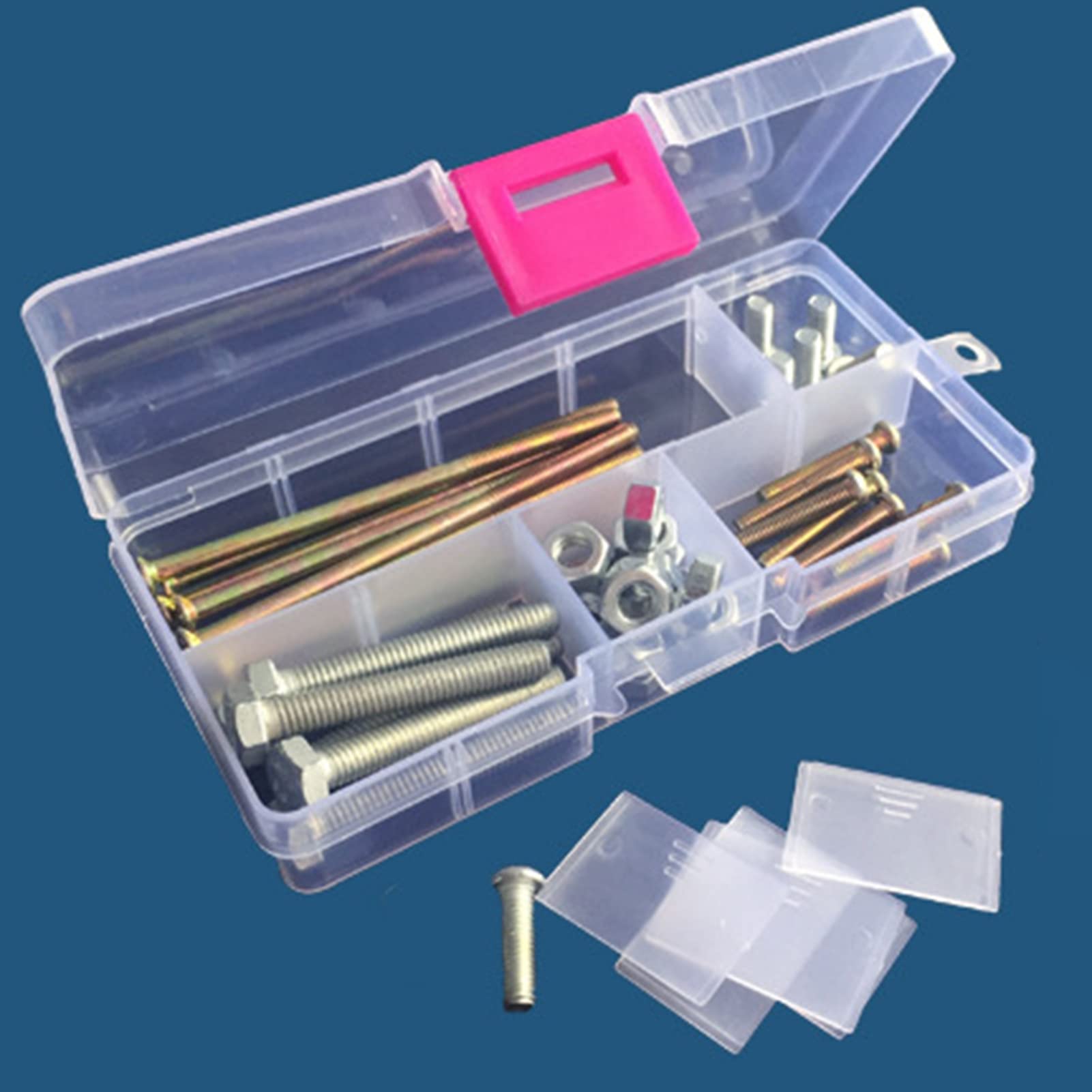 10 Grids Clear Plastic Organizer Box with Adjustable Dividers - Jewelry Storage Container for Beads, DIY Crafts, Fishing Tackles & Small Items | Perfect for Craft Rooms, Jewelry Making & Tackle Organization