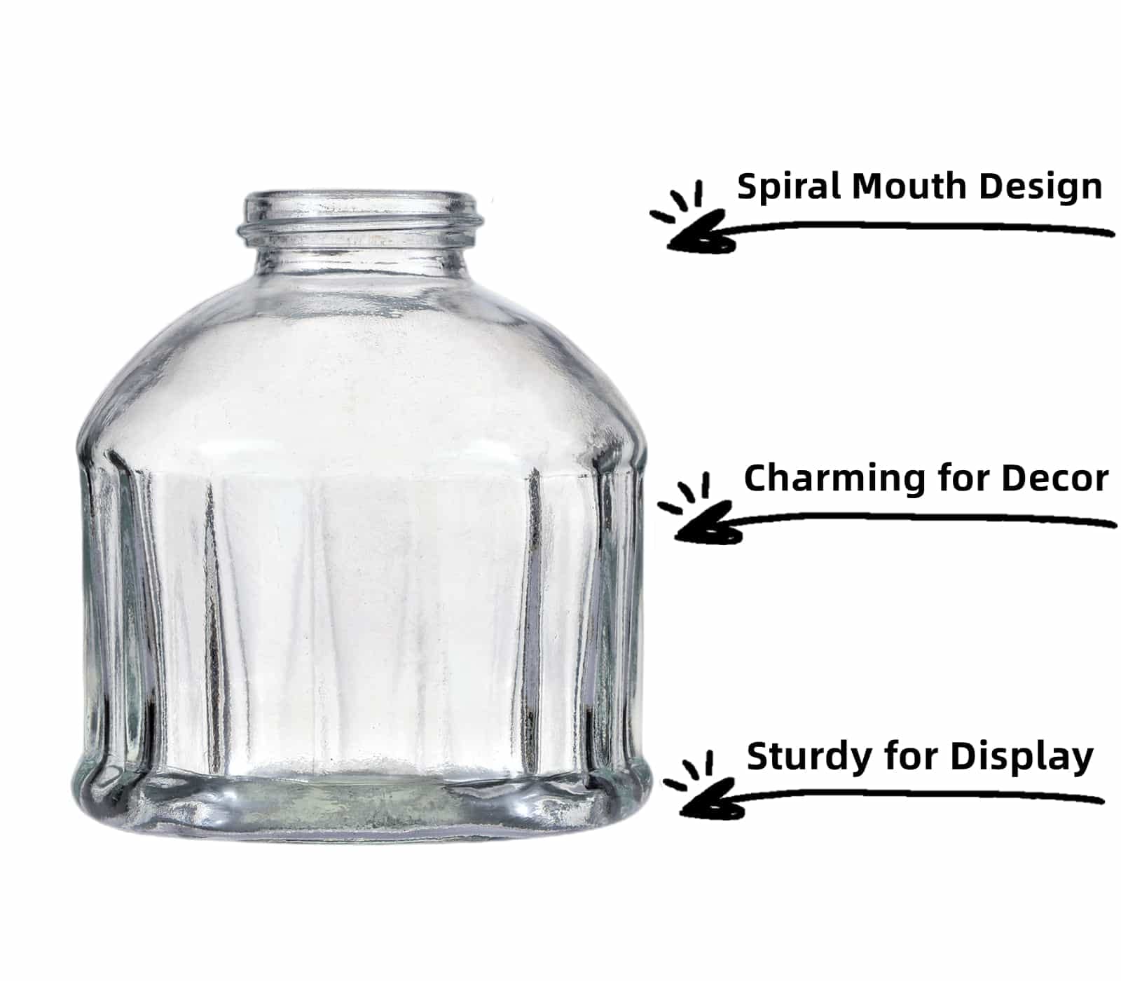 6-Piece Glass Bud Vase Set - Small Clear Flower Vases for Floral Arrangements, Rustic Home Decor Centerpieces - Perfect for Living Room, Office, Wedding & Event Decorations | Elegant Tabletop Displays & Gift Ideas