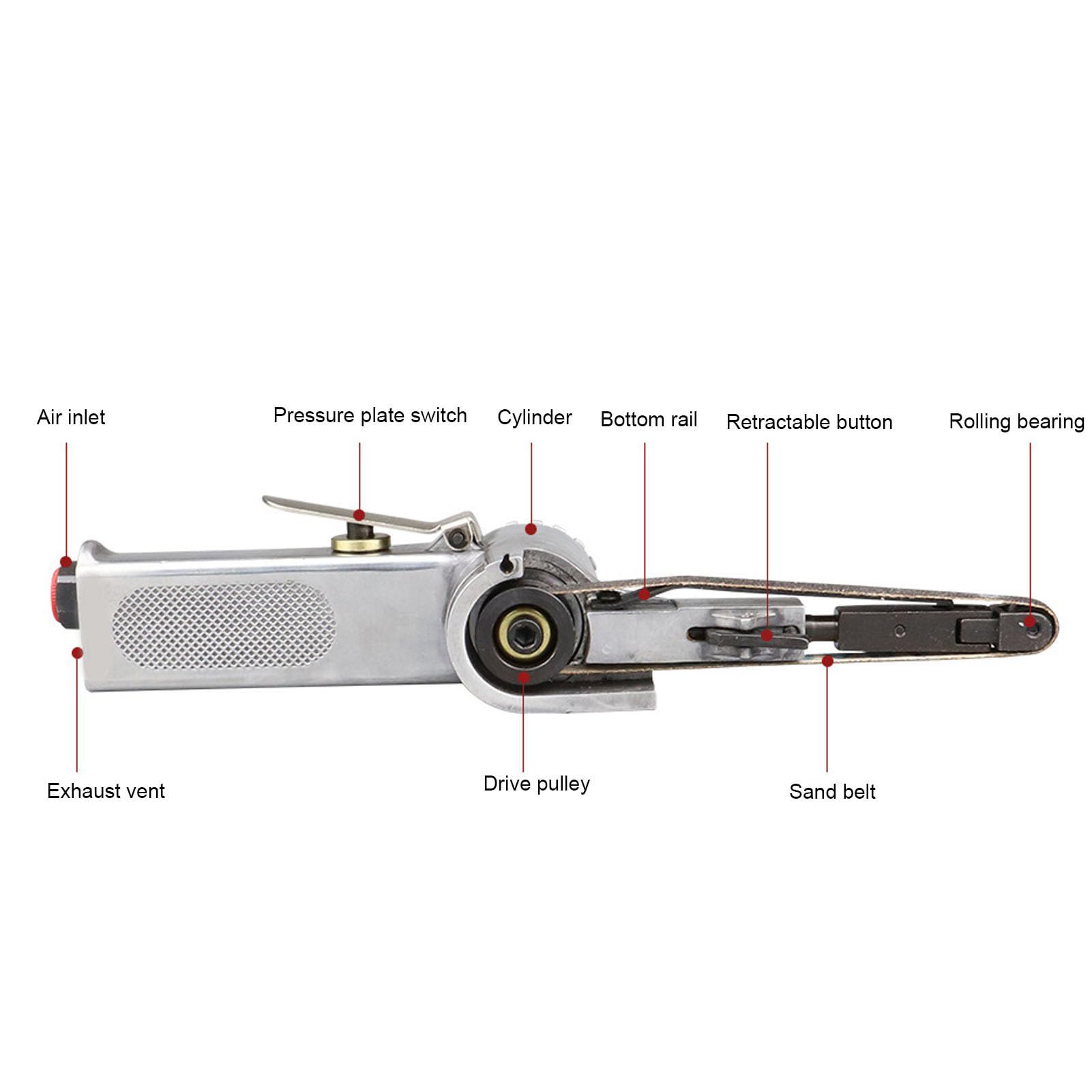 **Industrial Air Belt Sander with 1/4