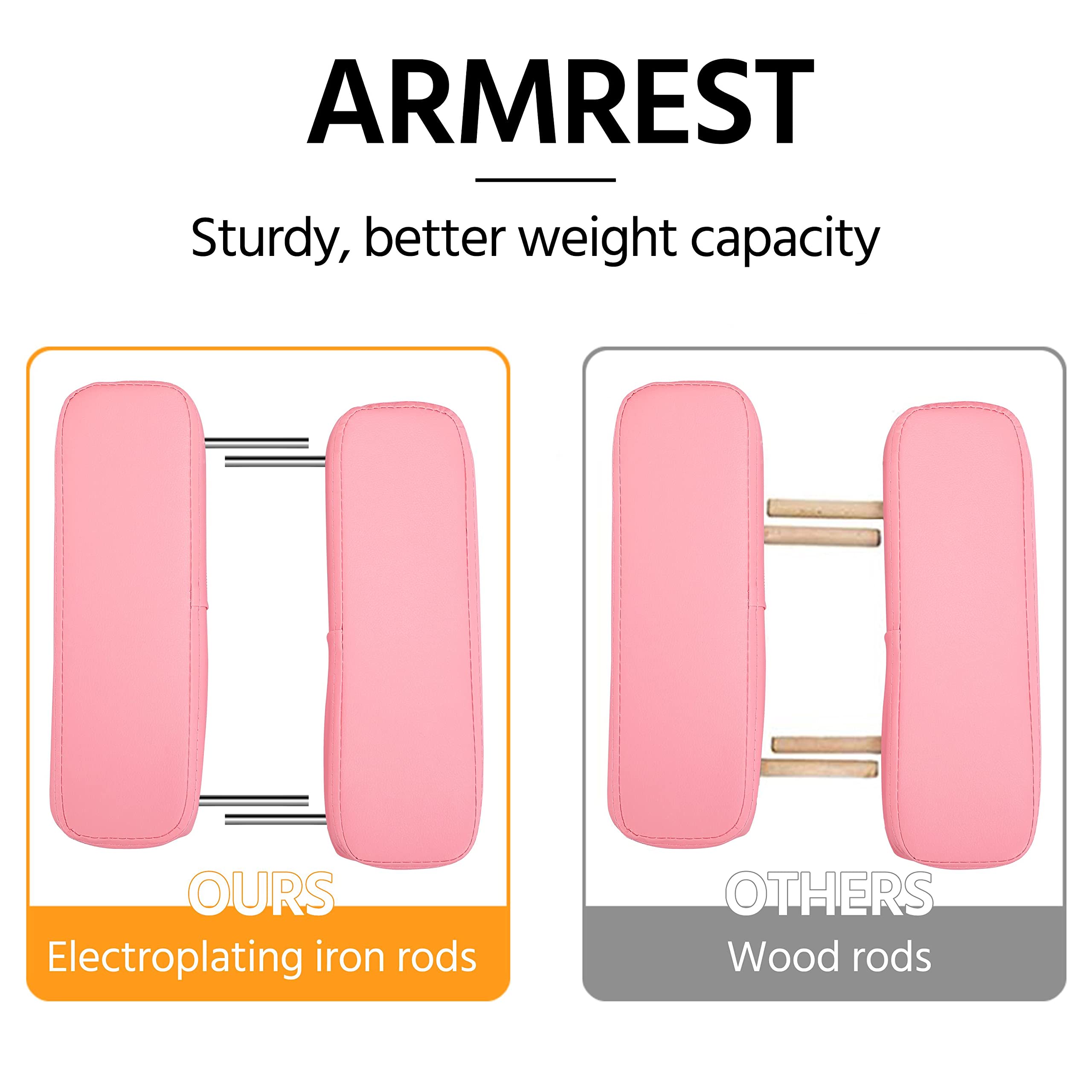 Topeakmart Portable Adjustable Lash & Massage Bed - 3 Folding Salon Table with Face Cradle for Eyelash Extensions, Tattoo & Spa Treatments (Pink) | Perfect for Beauty Salons, Home Use & Professional Therapists