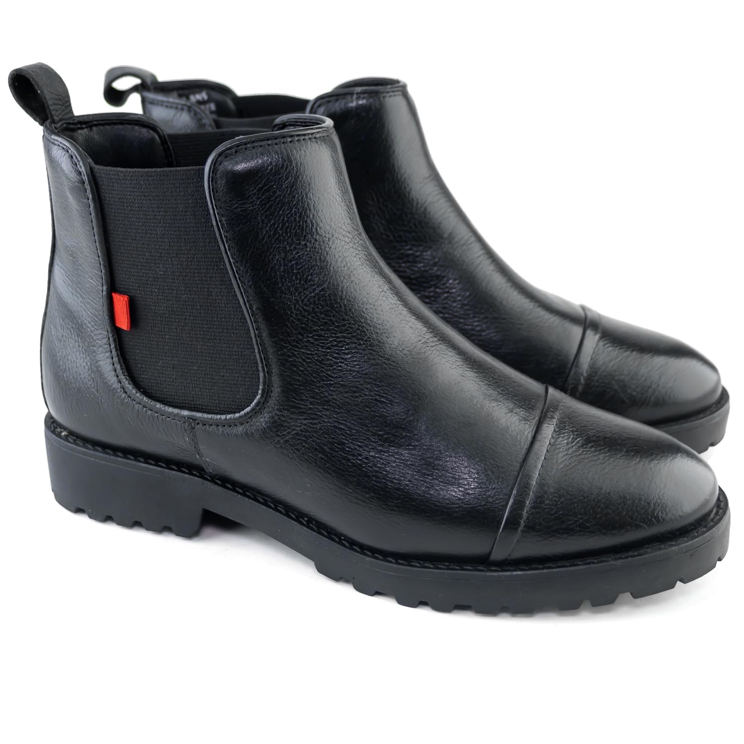 Marc Joseph New York Women's Genuine Leather Chelsea Ankle Boots - Comfortable Slip-On Captoe Design for Casual & Work Wear | Classic Fashion Booties for Fall Winter Seasons | Perfect for Office, Travel & Everyday Outfits