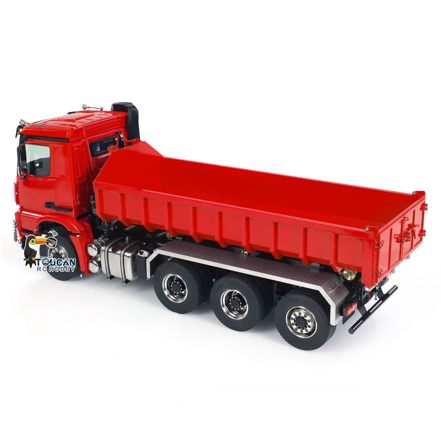 1/14 Scale 8x8 RC Hydraulic Dump Truck - Remote Control Construction Vehicle with Roll On/Off Function, Full Dumping System, PNP Version, Light & Sound Effects - Perfect for Construction Simulation, RC Hobbyists, and Kids Outdoor Play