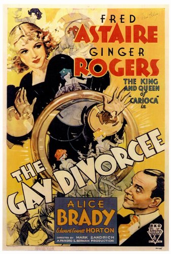 Vintage The Gay Divorcee Movie Poster 27x40 Inches - Fred Astaire & Ginger Rogers Classic Film Collectible - Perfect for Home Theater Decor, Cinema Room Wall Art & Classic Hollywood Memorabilia