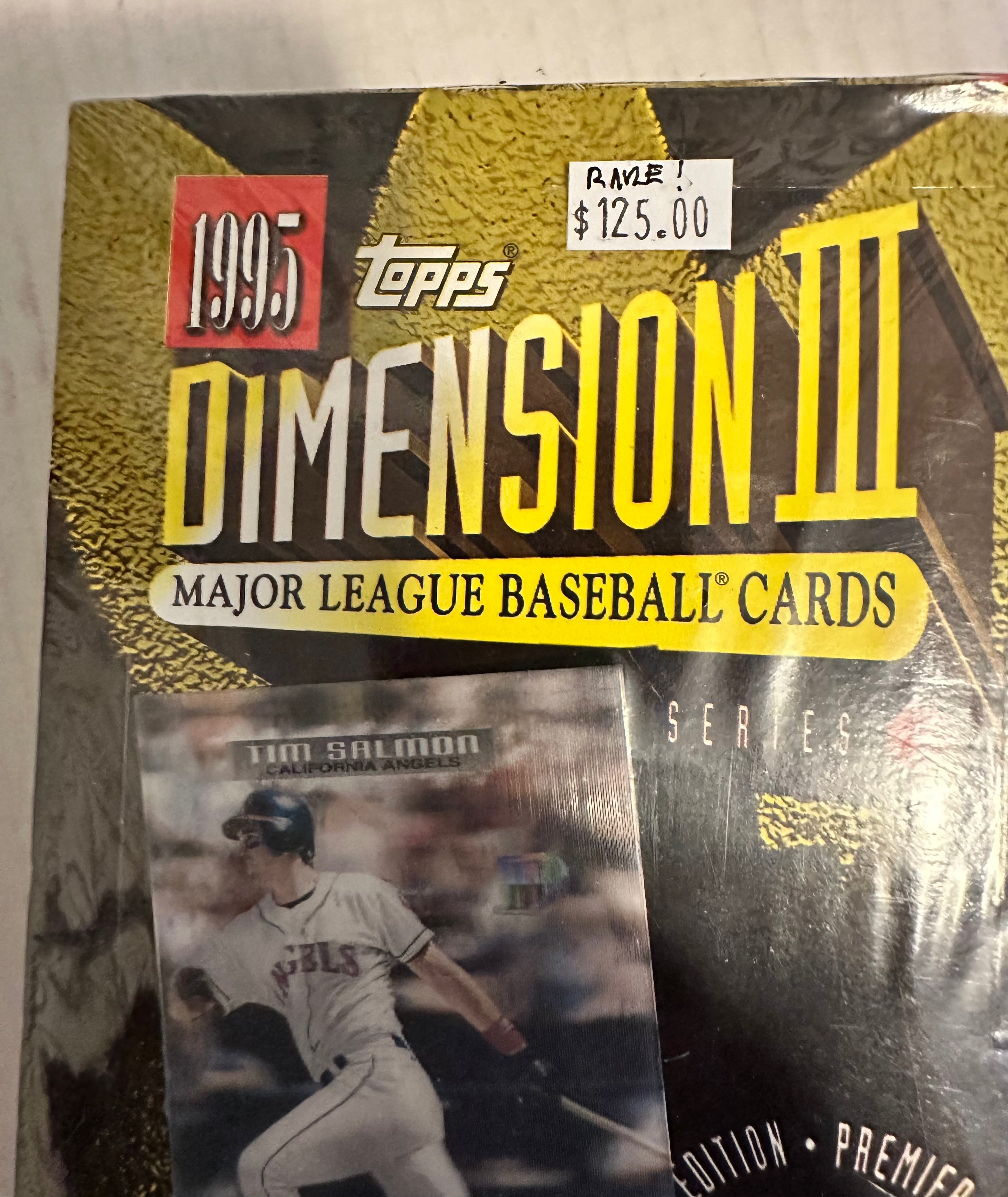 1995 Topps Baseball Dimension 3 Rare 3D Trading Cards - Factory Sealed Collector's Box | Perfect for Sports Memorabilia Collections & Gift Giving