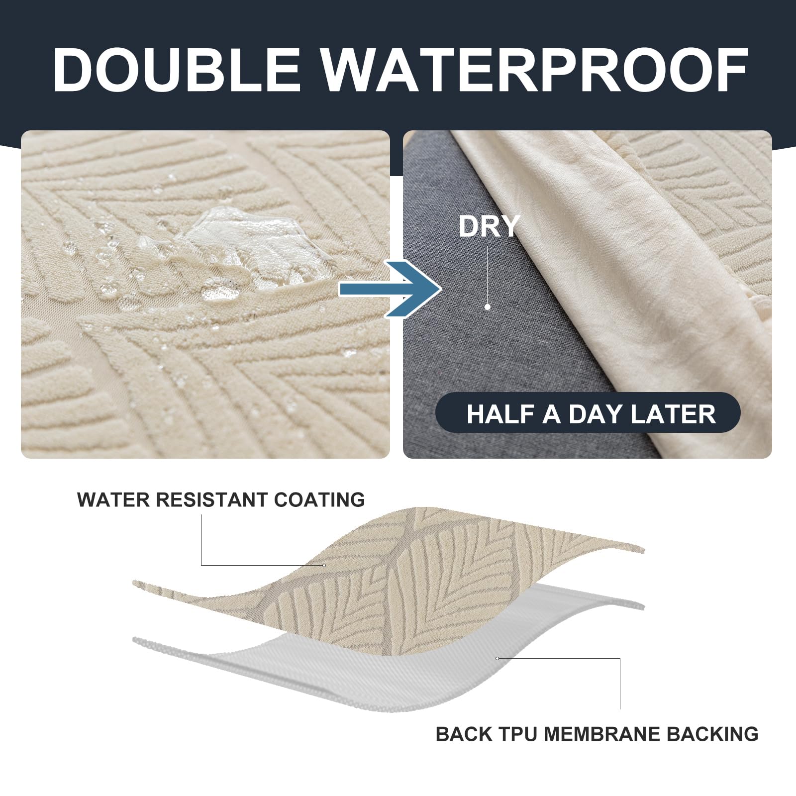 Waterproof Stretch Dining Chair Covers - Washable & Removable Slipcovers for Parsons Chairs - Perfect for Kitchen, Dining Room & Outdoor Use - Protects Against Spills & Stains