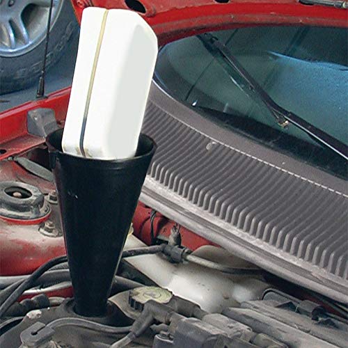 Lisle 19802 Threaded Oil & Transmission Funnel - Universal Fit for Cars, Trucks & Motorcycles - Easy Fill for Engine Oil, Transmission Fluid & Coolant - Durable Automotive Funnel for DIY Mechanics & Professional Use