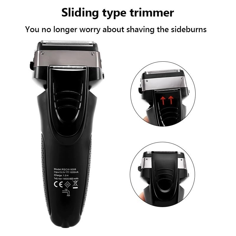 USB Rechargeable Electric Shaver for Men - 3D Floating Triple Blade Stainless Steel Shaving Machine with Barber Precision | Smooth Shave for Daily Grooming & Travel | Silver with Gift Box