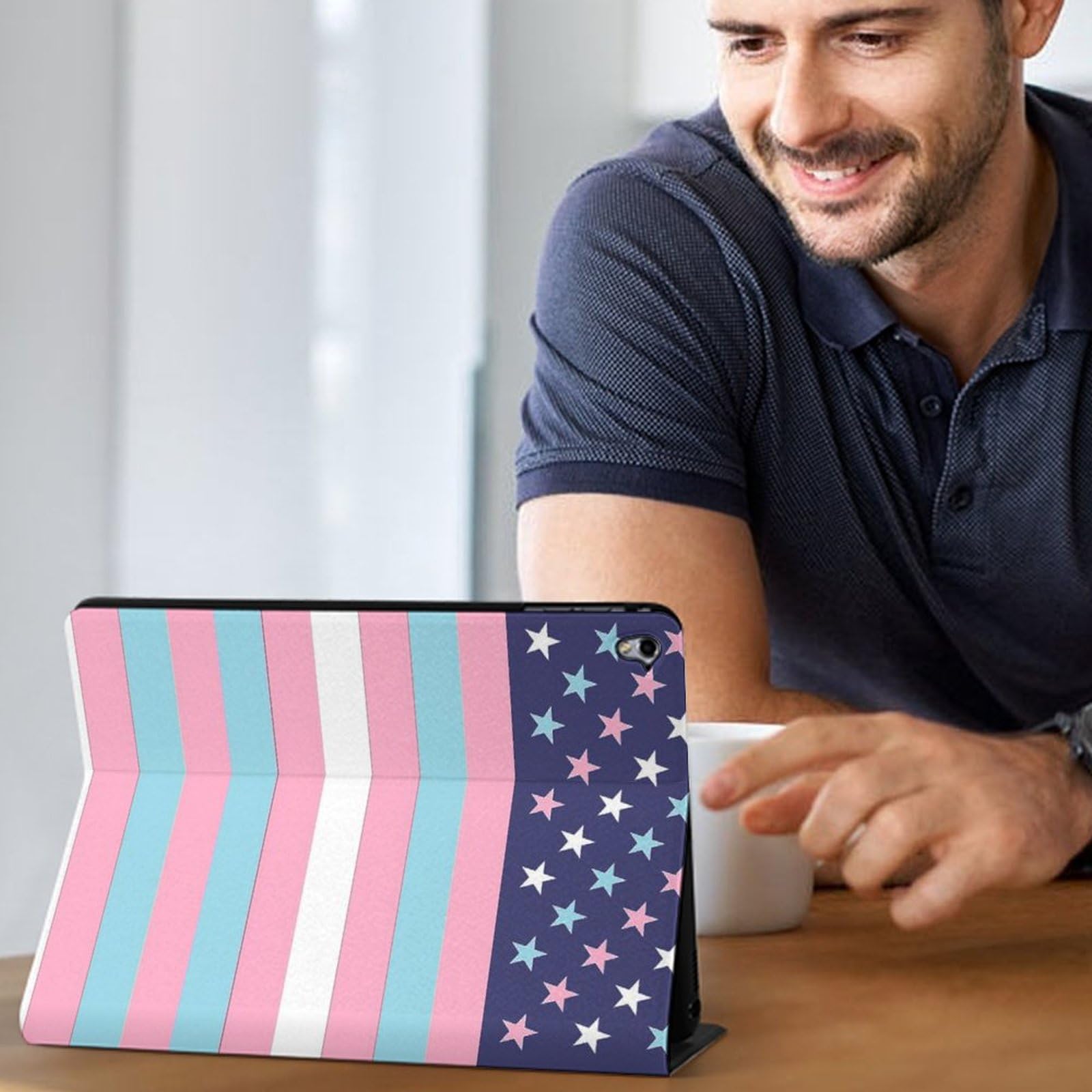 Transgender Pride iPad Pro Case - Shockproof Waterproof Slim Cover for iPad Pro 9.7 Inch (2016 Model) with Stand | Perfect for LGBTQ+ Pride Events, Travel Protection & Daily Use