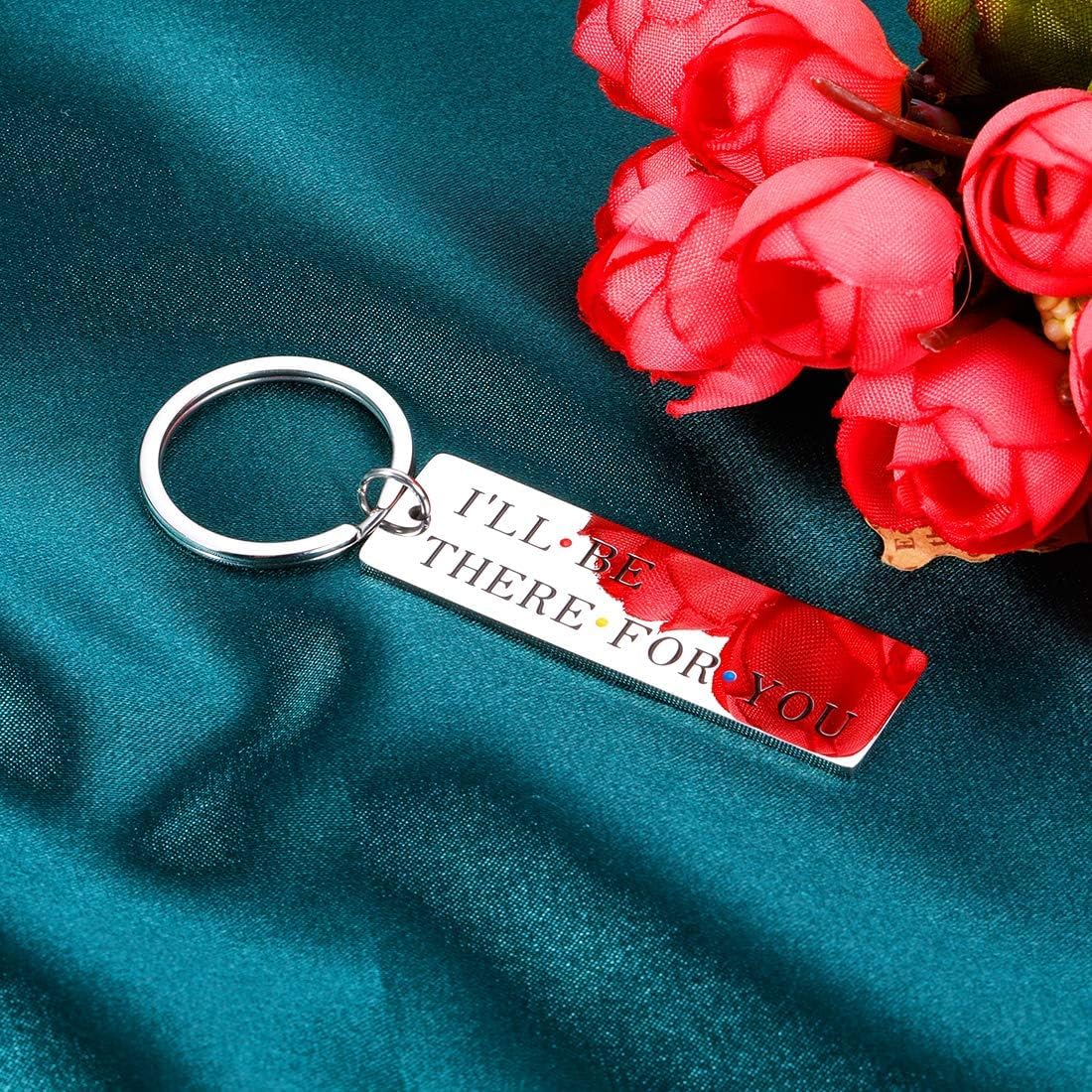 ACCOLIAMBER Best Friend Keychain - Double-Sided I'll Be There for You Keyring for Women & Men | BFF Friendship Gifts for Birthday, Graduation, Christmas | Perfect for Couples, Friends & Jewelry Lovers