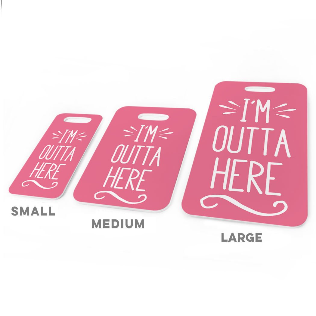 Custom Pink Luggage Tag - Personalized Travel Bag Tag with Info Panel | Perfect for Suitcases, Backpacks & Carry-Ons
