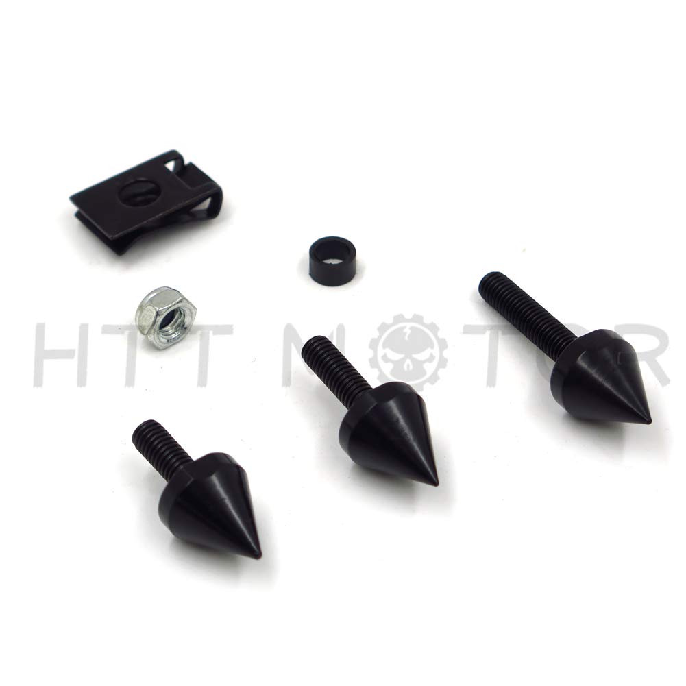 Black Spike Fairing Bolts Kit for 2004-2006 YZF R1 - Motorcycle Accessories