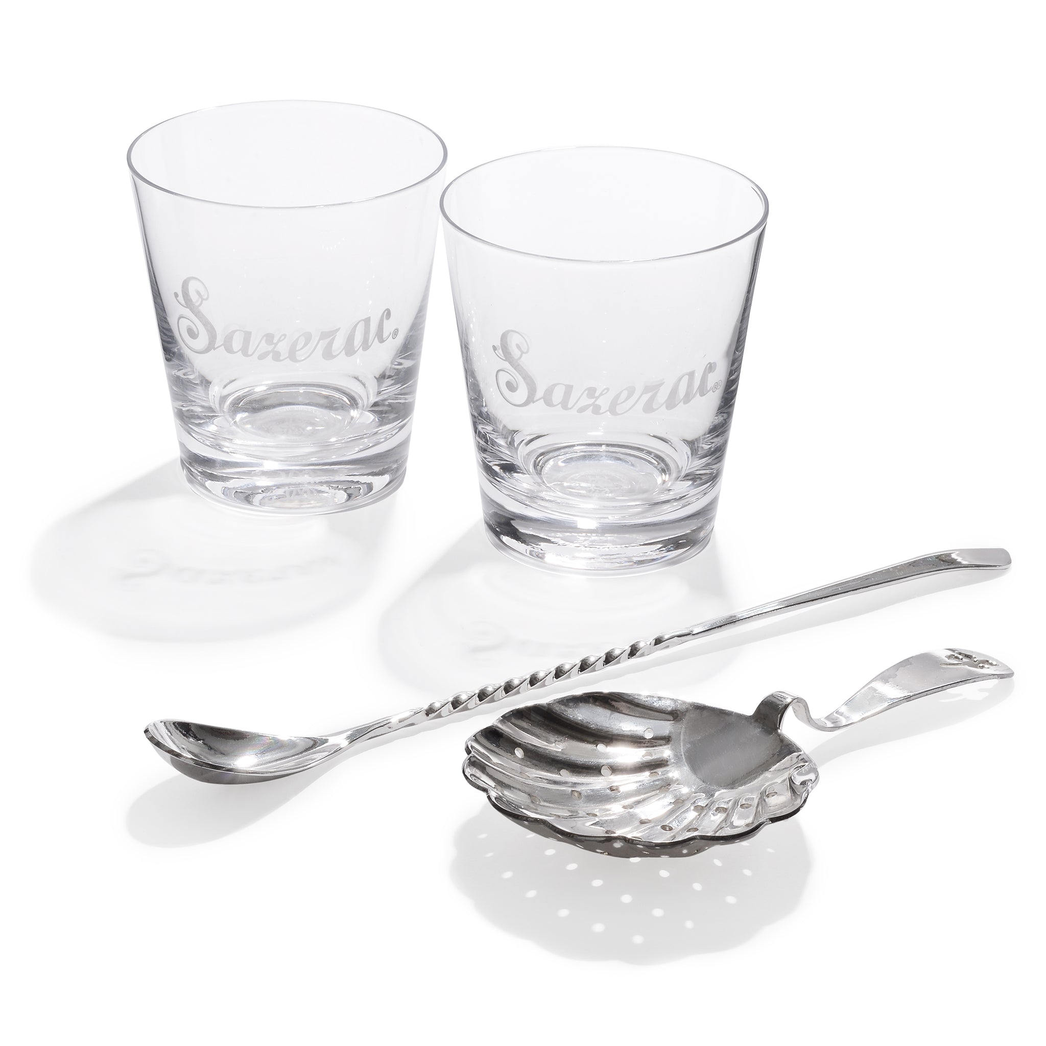 Sazerac Silver Plated EPNS Cocktail Kit - Classic New Orleans Style Mixing Set for Home Bars & Entertaining