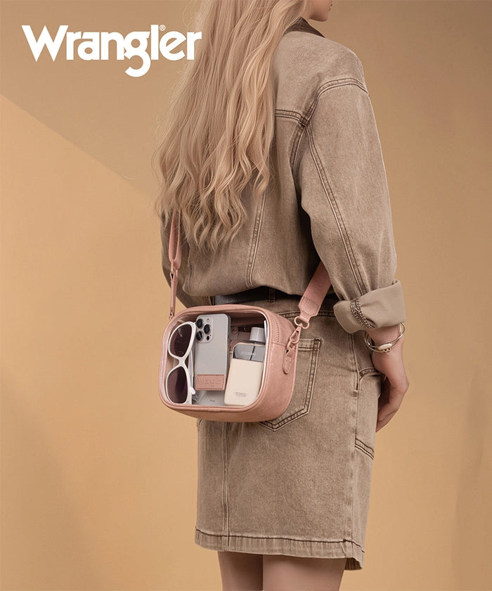 Wrangler Clear Crossbody Stadium Bag for Concerts, Sports Events & Travel - Approved for NFL, MLB, NBA & NCAA Games