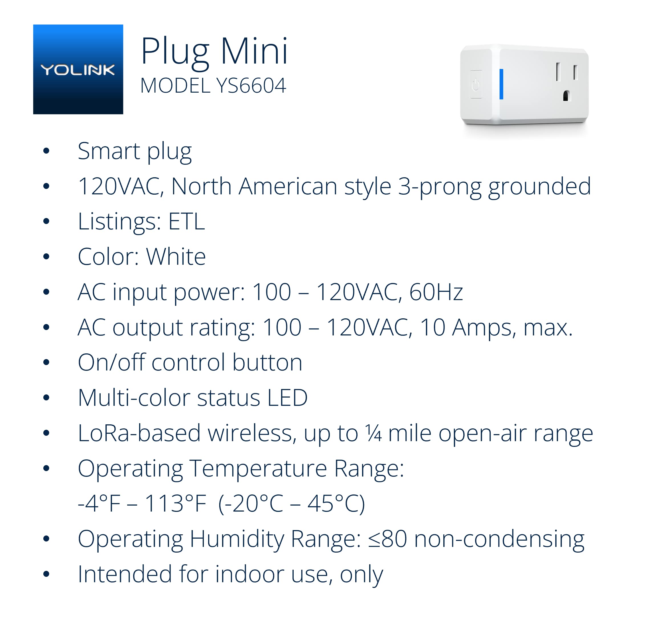YoLink Smart Plug 4-Pack with Hub - 1/4 Mile World's Longest Range, Alexa & IFTTT Compatible, 10A Mini Outlet for Home Automation - Control Lights, Fans & Appliances Remotely from Anywhere - Perfect for Smart Homes, Vacation Houses & Energy Savings