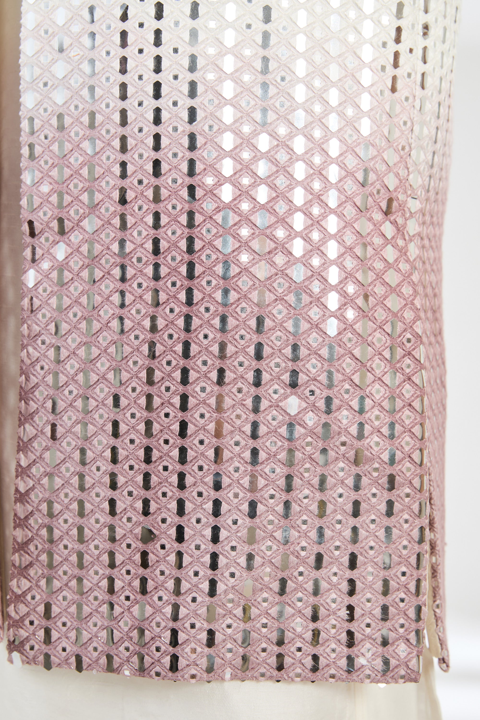 Ombre Shaded Long Mirror Work Shrug - Elegant Embroidered Bolero for Women - Perfect for Weddings, Parties & Evening Events