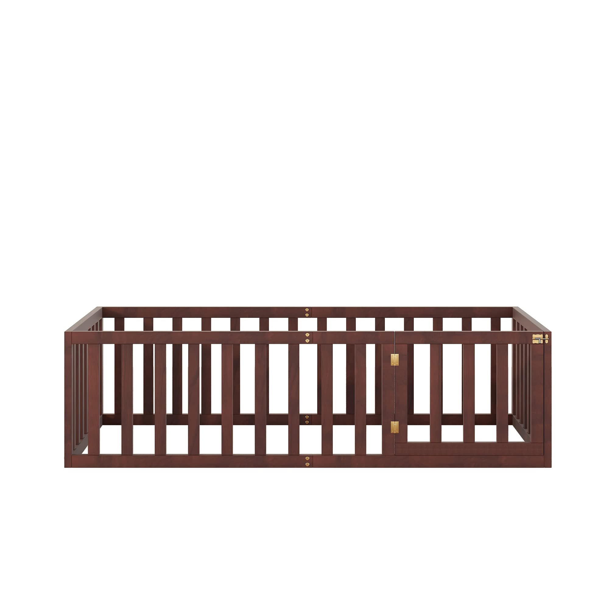 SOFTSEA Twin Size Montessori Floor Bed with Safety Rails - Low Profile Kids Bed Frame for Toddlers & Children - No Bed Slats Needed - Perfect for Montessori Rooms, Daycare Centers & Safe Toddler Sleeping Spaces