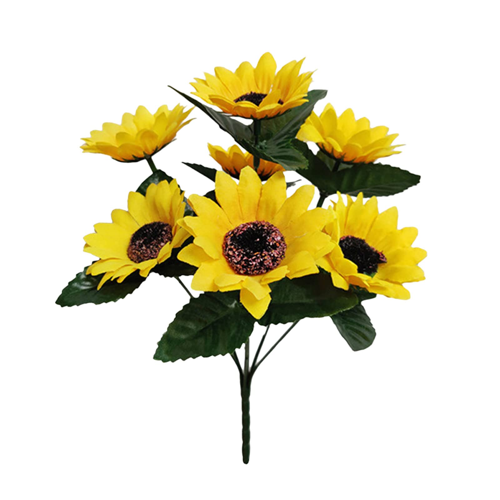 Artificial Sunflower Bouquet - 7 Heads Silk Sunflowers for Wedding Decor, Home Decoration, Table Centerpieces, and Party Arrangements (As Shown, One Size) - Perfect for Rustic Weddings, Farmhouse Decor, and Seasonal Home Styling