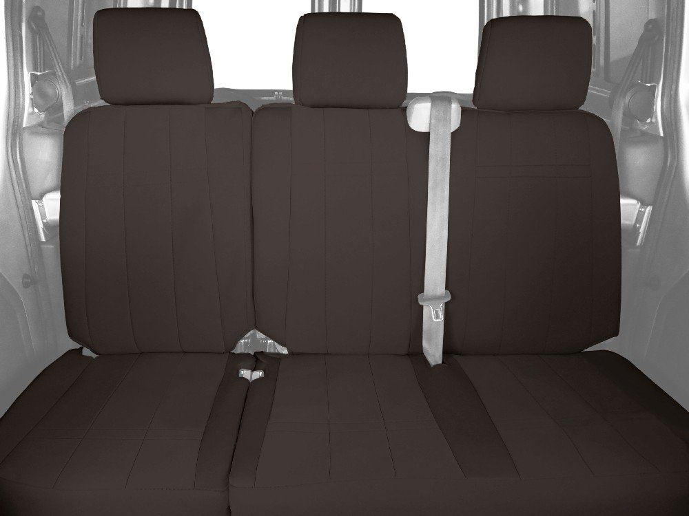 Premium Neoprene Car Seat Covers for 2014-2019 Chevy/GMC Silverado & Sierra 1500-3500 Trucks - Charcoal 60/40 Split Bench Seat Protectors - Waterproof & Easy to Install Rear Seat Covers with Stylish Charcoal Insert - Perfect for Off-Roading, Camping & Daily Commute