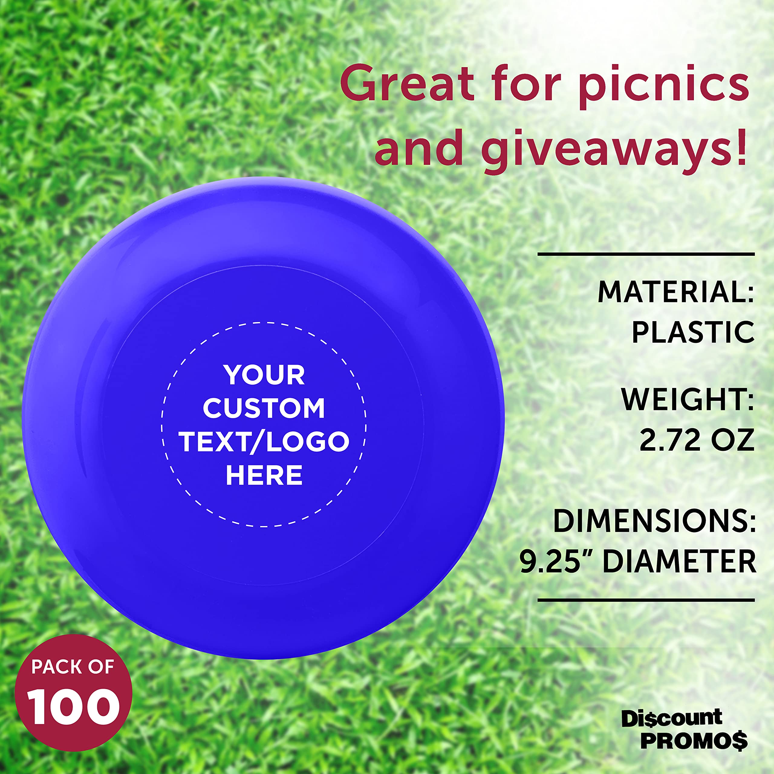 **Bulk 9.25 Inch Frisbee Flying Discs - Durable Outdoor Sports Disc for Beach, Park & Backyard Fun - Family & Dog-Friendly Flying Disc Game (Set of X)**    *(Replace 