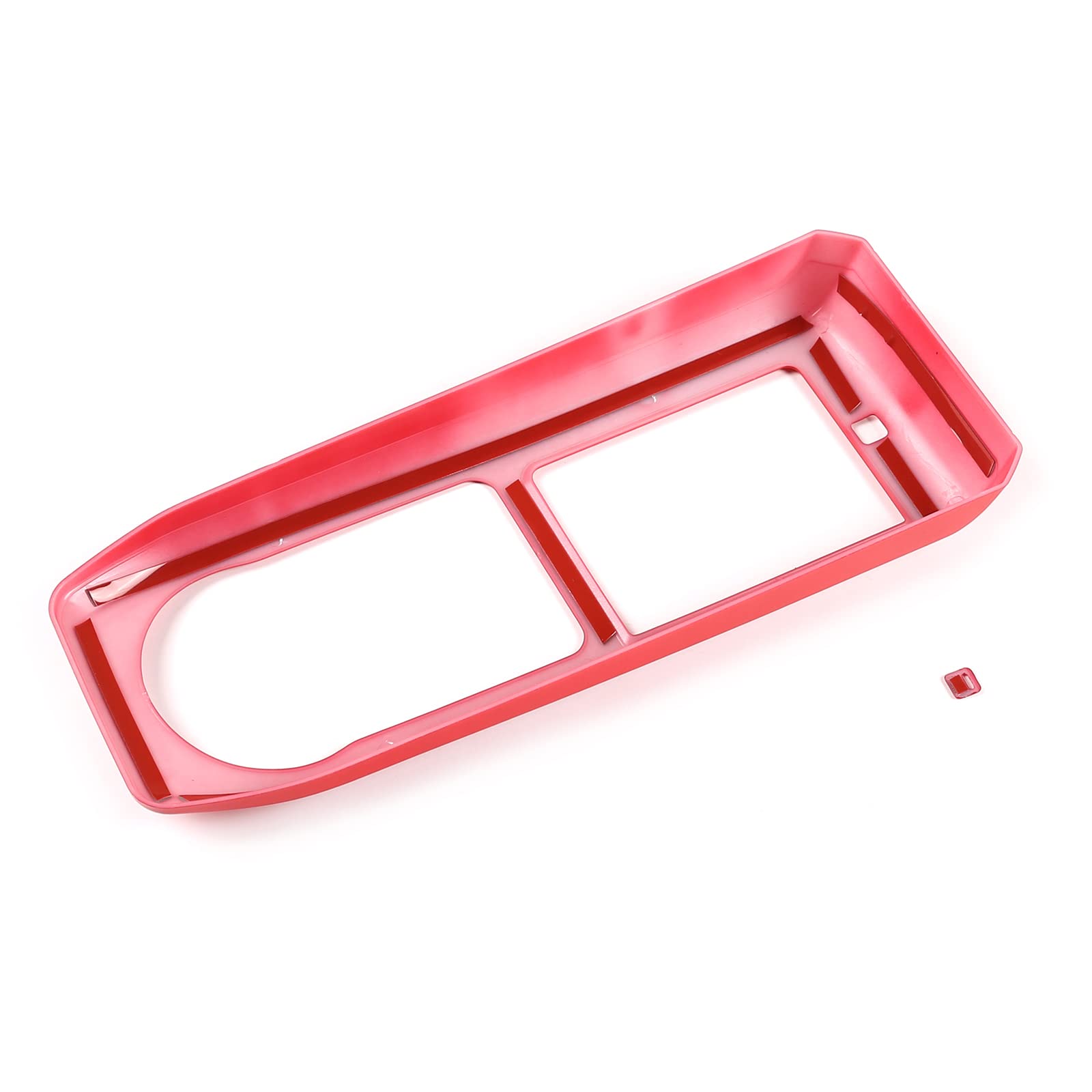 ABS Gear Shift Panel Protective Trim Frame Compatible with Toyota Tacoma 2015-2023 - Red Shift Knob Cup Holder Cover Accessories for Interior Car Protection & Style Upgrade