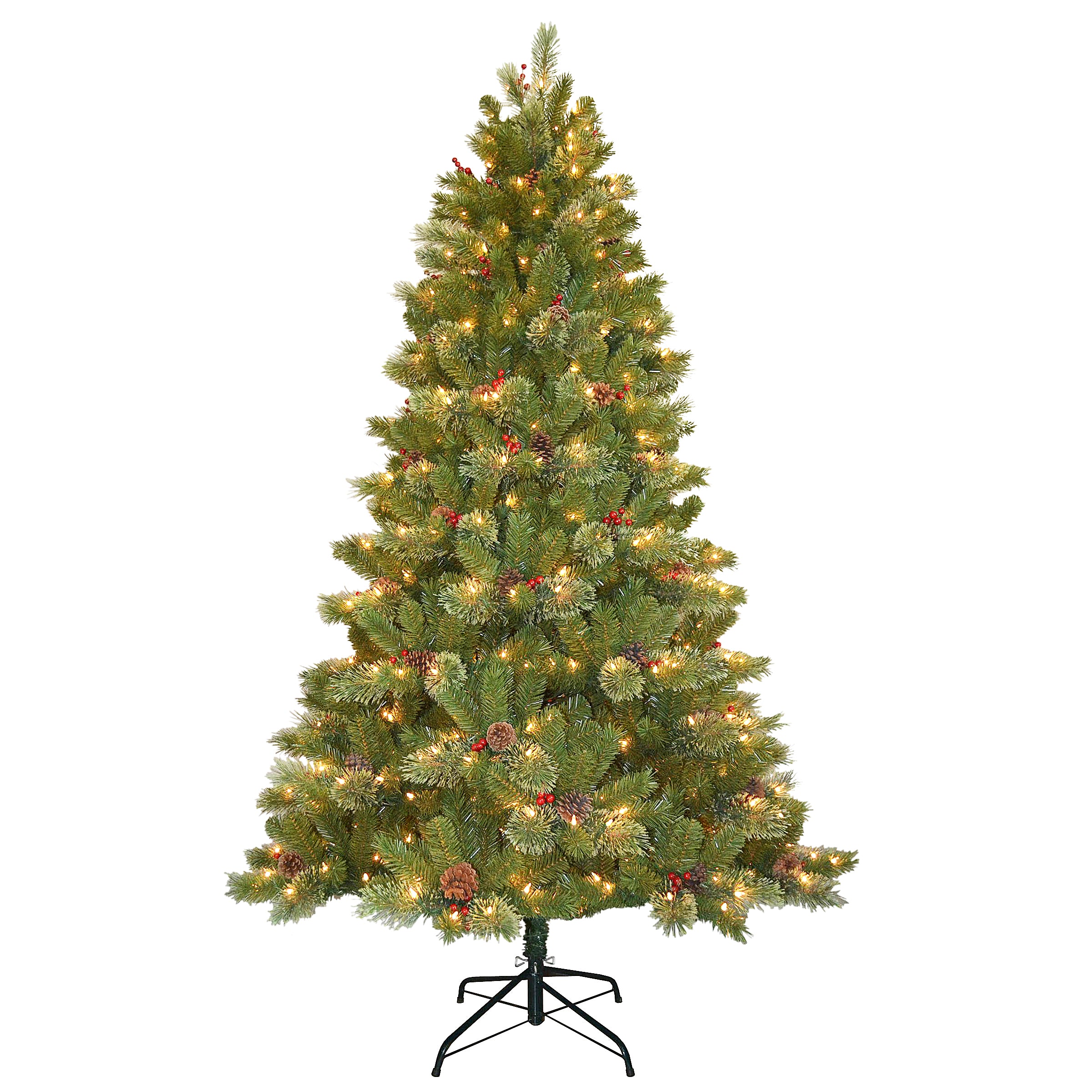 7.5 ft Pre-Lit Artificial Christmas Tree with Cashmere Pine Needles & Clear Lights - Perfect for Home, Office, and Holiday Decorations