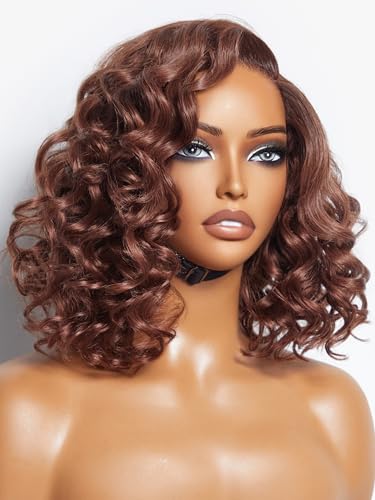 Loose Wavy｜Side Part｜Chocolate Brown