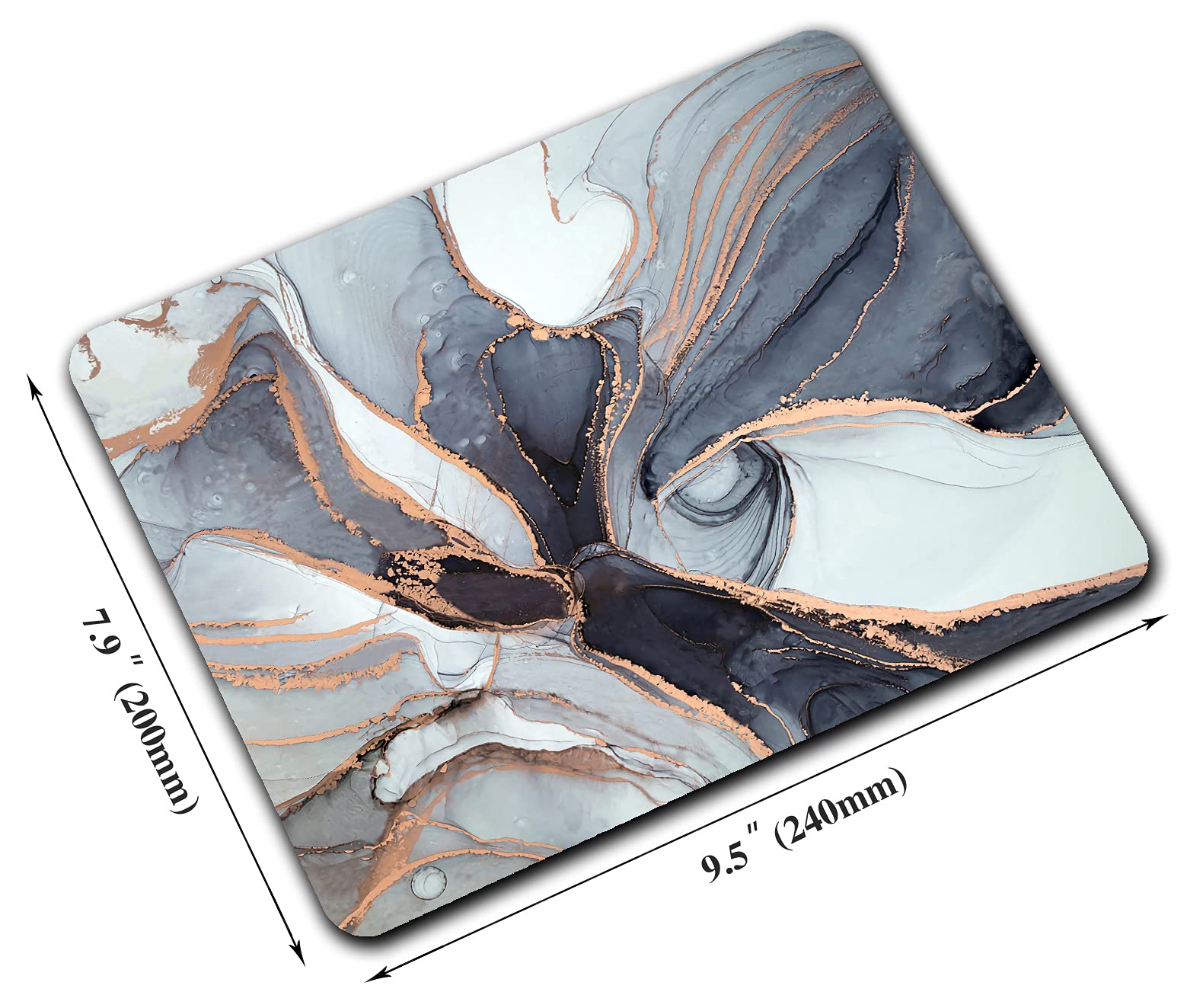 IMAYONDIA Marble Mouse Pad - Abstract Painting Design with Rusty Lines, Non-Slip Rubber Base for Laptop & Computer (Perfect for Office, Gaming & Home Workspace)
