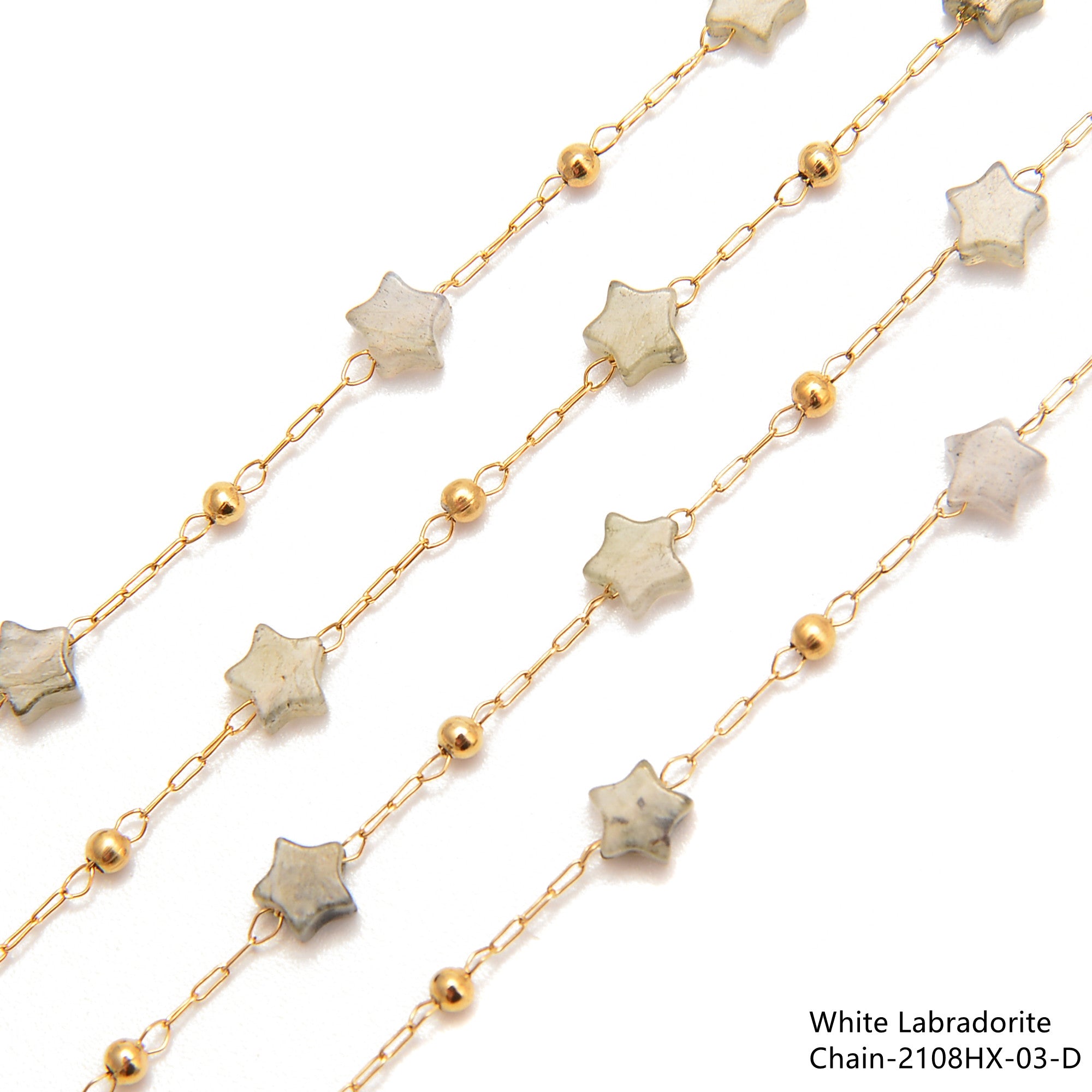 5mm Star Shape Beads - Multi Gemstone Chain Bracelet Making Supplies (1 Meter Per Bag) - Perfect for DIY Jewelry, Craft Projects & Gift Making