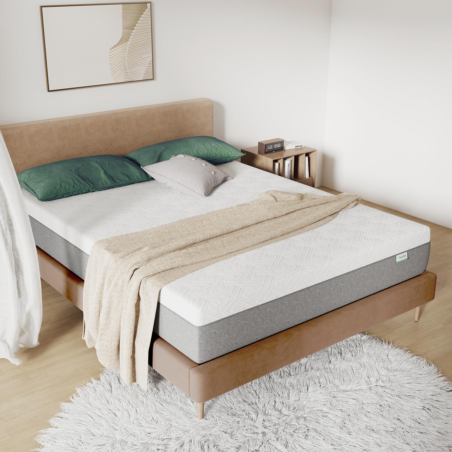 Novilla 12 Inch California King Gel Memory Foam Mattress - Cooling, Pressure Relief & Motion Isolation - Medium Plush Feel for Restful Sleep - Perfect for Master Bedrooms, Guest Rooms & Hot Sleepers